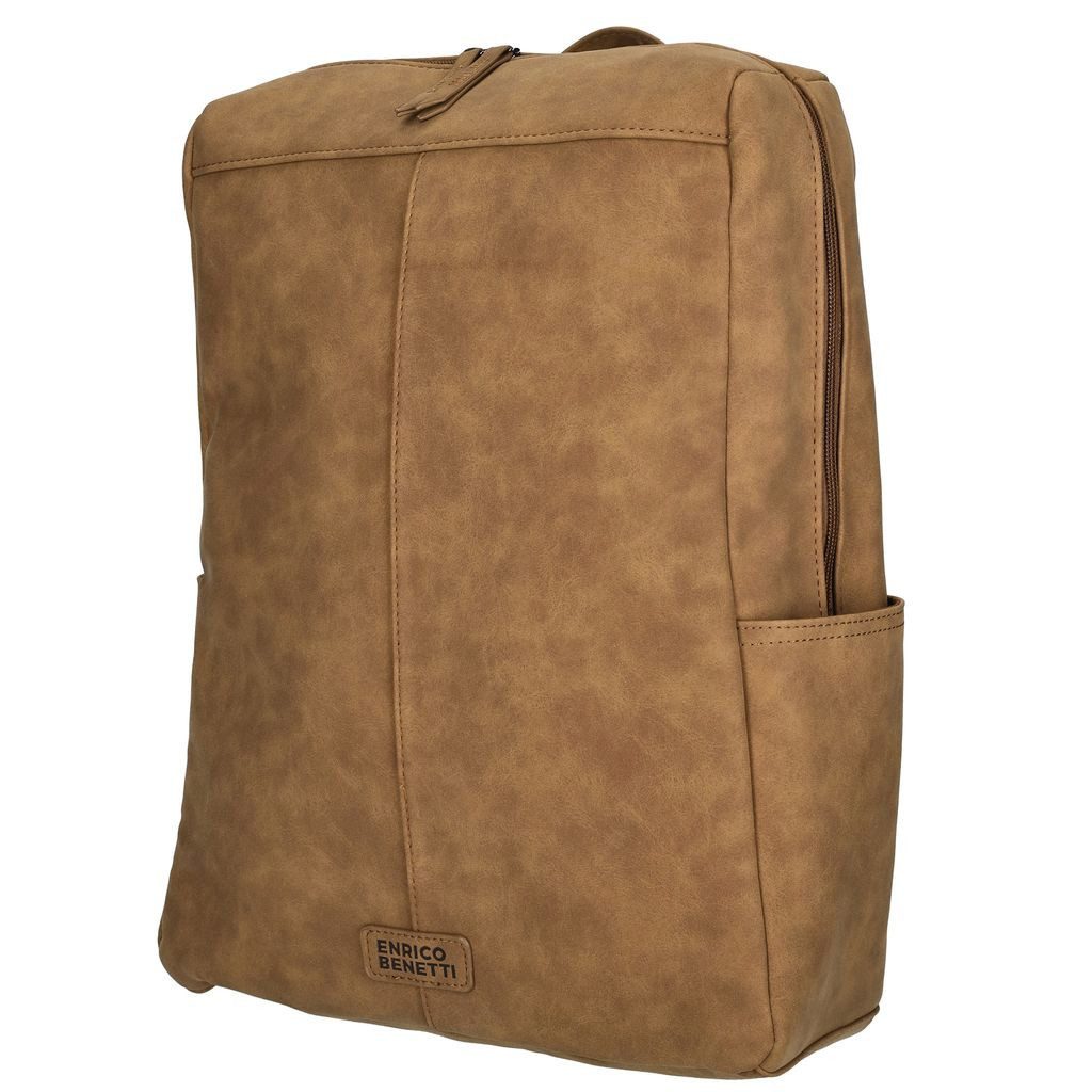 Christian Wippermann Cityrucksack Kleiner Rucksack Fahrradrucksack Leder Optik (1 tlg, 1-tlg), Kurier Schulrucksack Bag