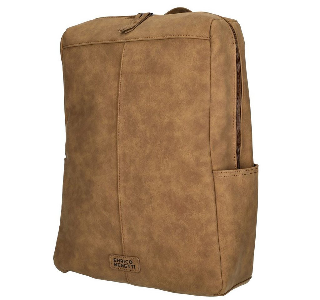Christian Wippermann Cityrucksack Kleiner Rucksack Fahrradrucksack Leder Optik (1 tlg, 1-tlg), Kurier Schulrucksack Bag