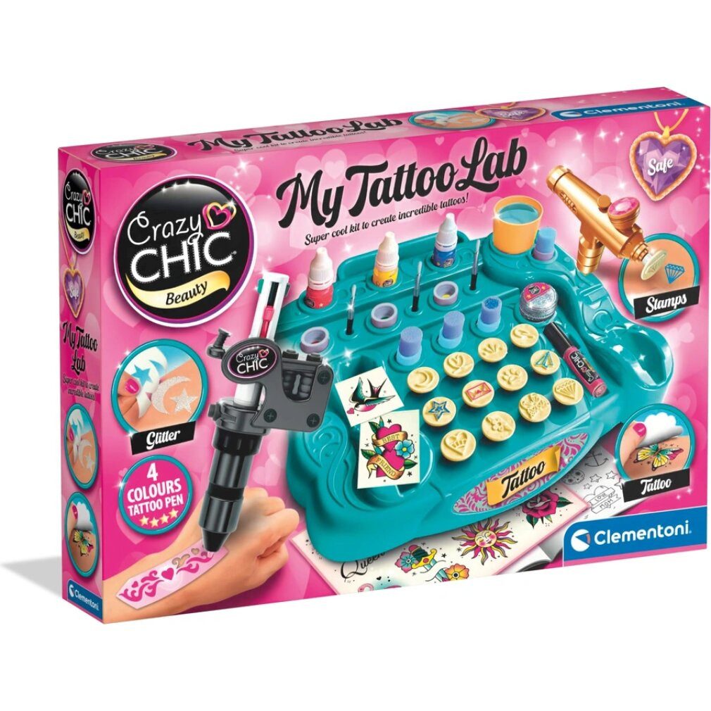 Clementoni® Bastelperlen Crazy Chic Beauty: Tattoostudio