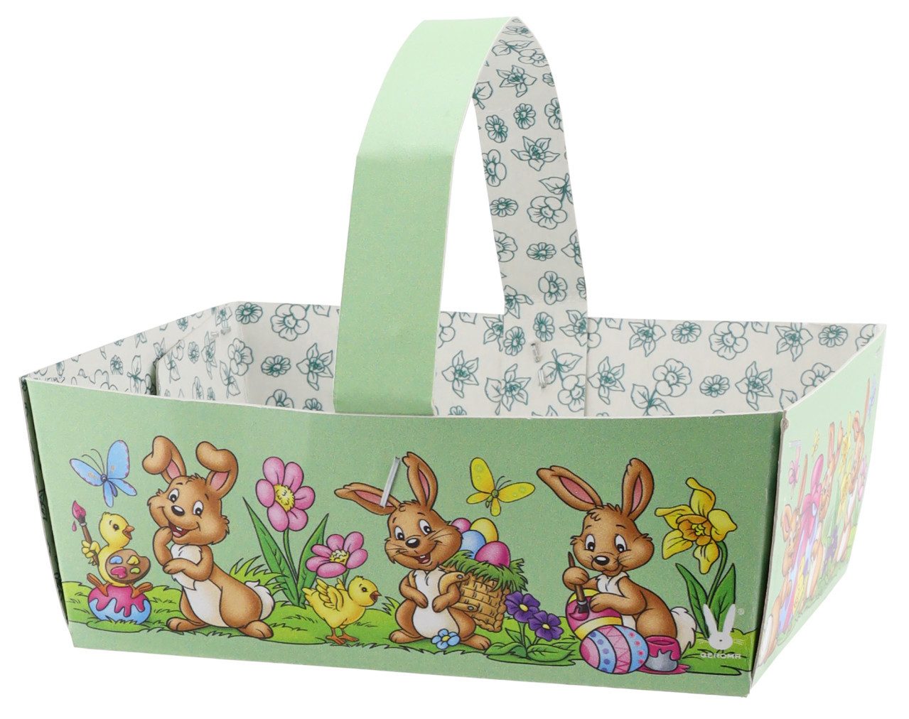Rodermund Osternest Osterkörbchen Pappe Hasen 15 x 12 cm bunt mit