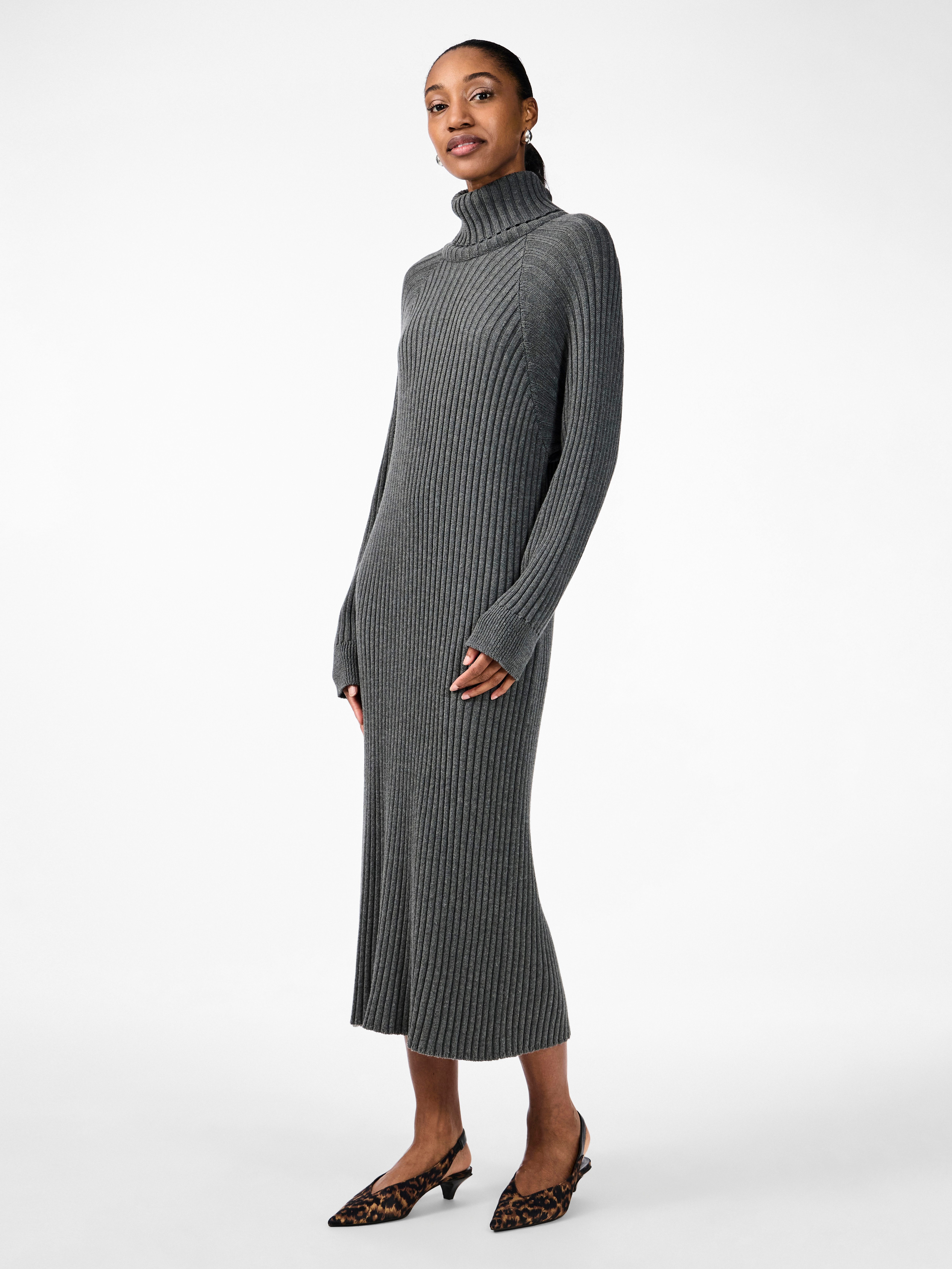 Y.A.S Strickkleid YASMAVI KNIT MIDI ROLLNECK DRESS