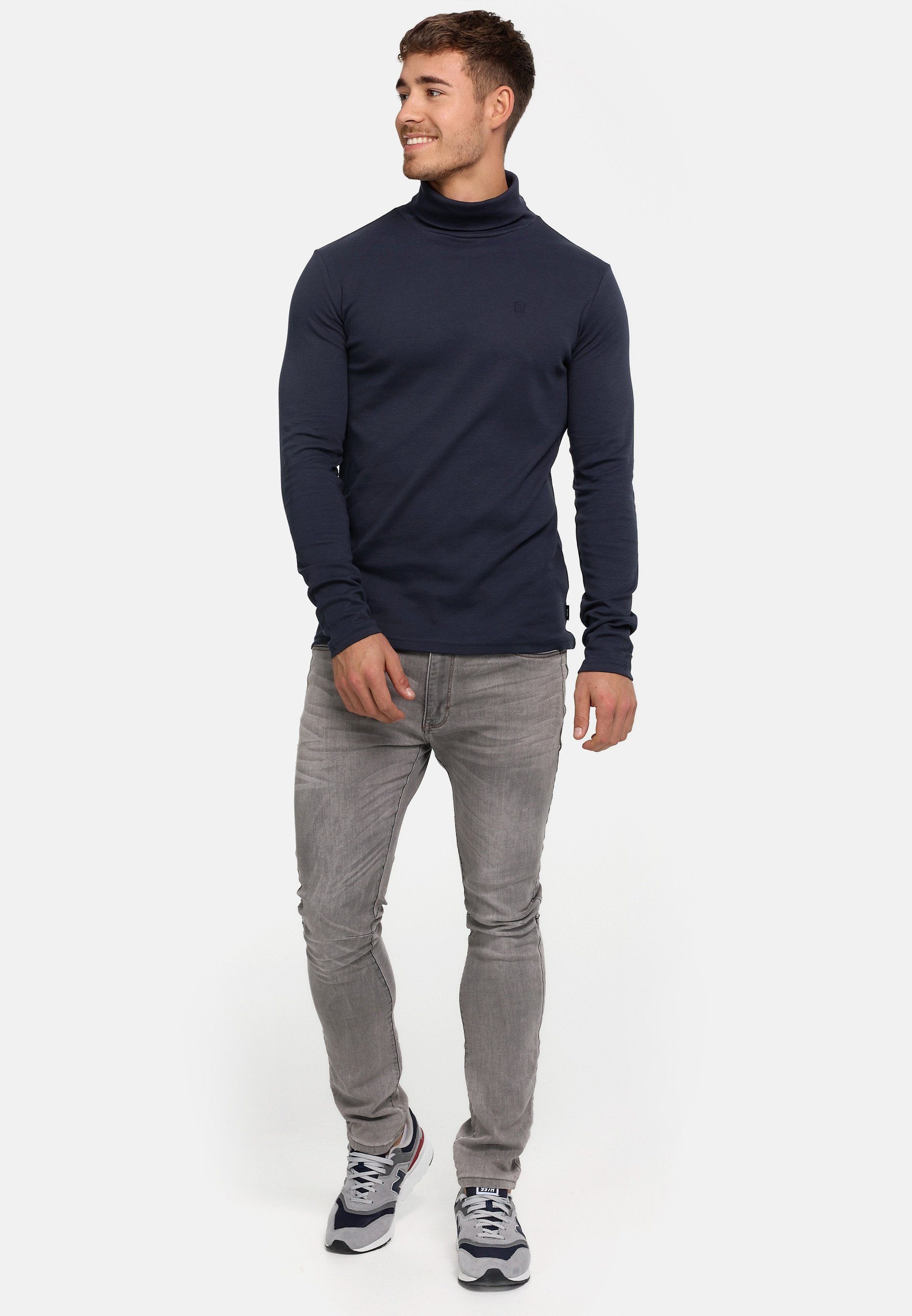 Indicode Rollkragenshirt Herren Eagon Langarmshirt Herrenshirt