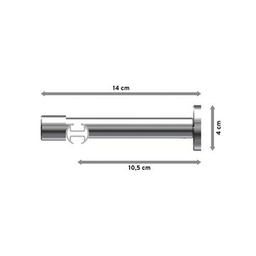 Gardinenstange Prestige Santo, INTERDECO, Ø 20 mm, 1-läufig, Wandmontage, Chrom