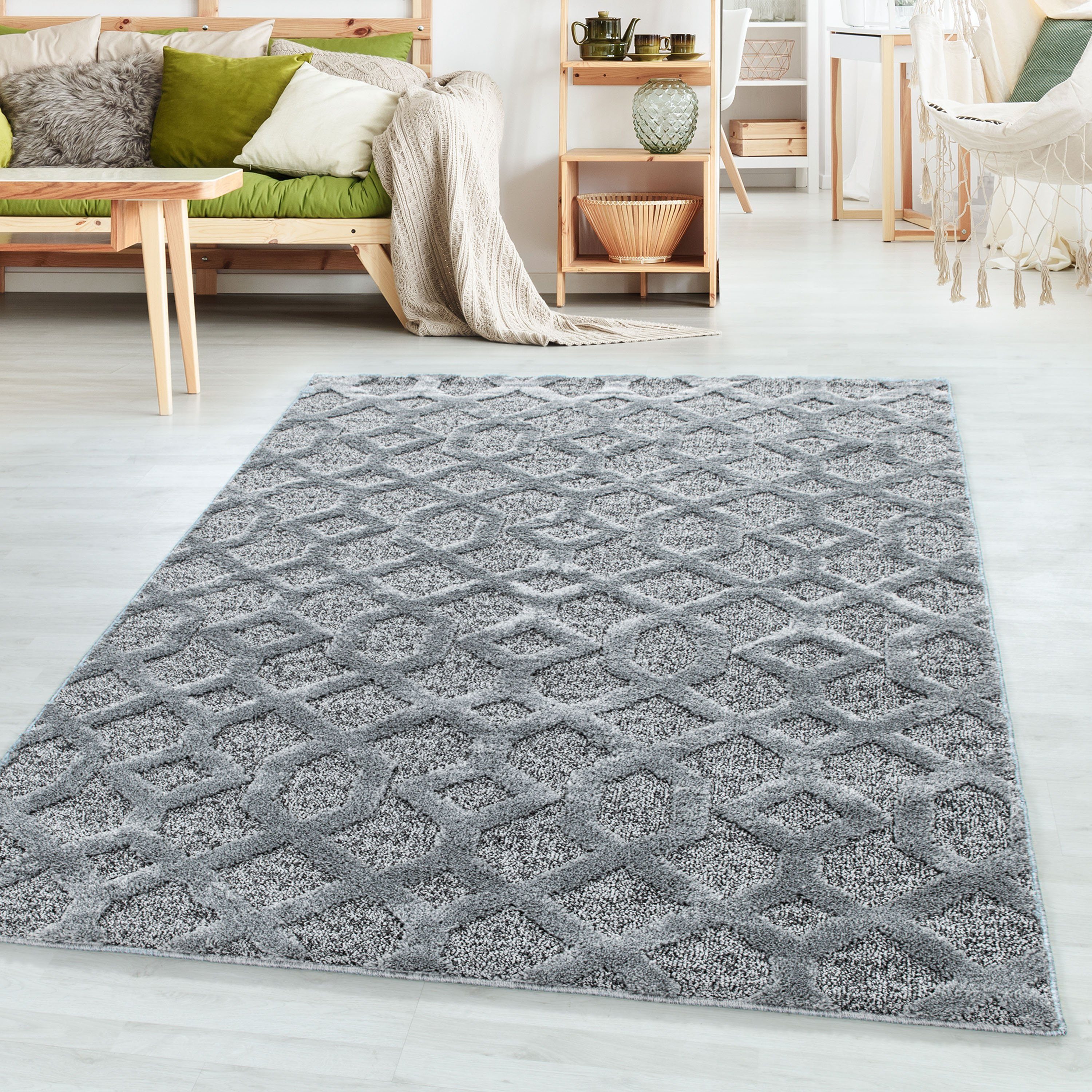 SIMPEX24 Teppich Geometrisch Design, Läufer, Höhe: günstig online kaufen