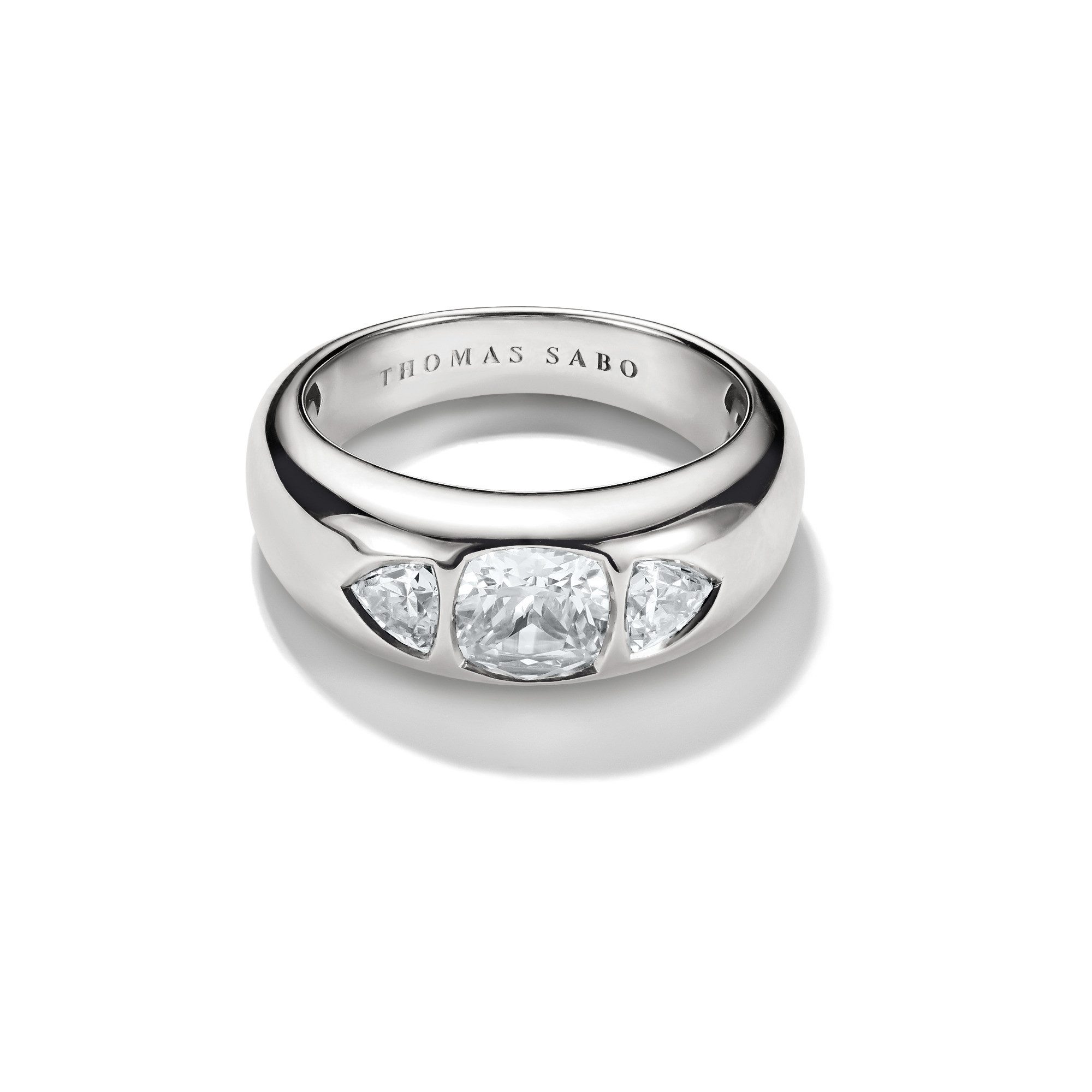 THOMAS SABO Fingerring Bold Elegance Ring mit facettierten Zirkoniasteinen, mit Zirkonia (synth)
