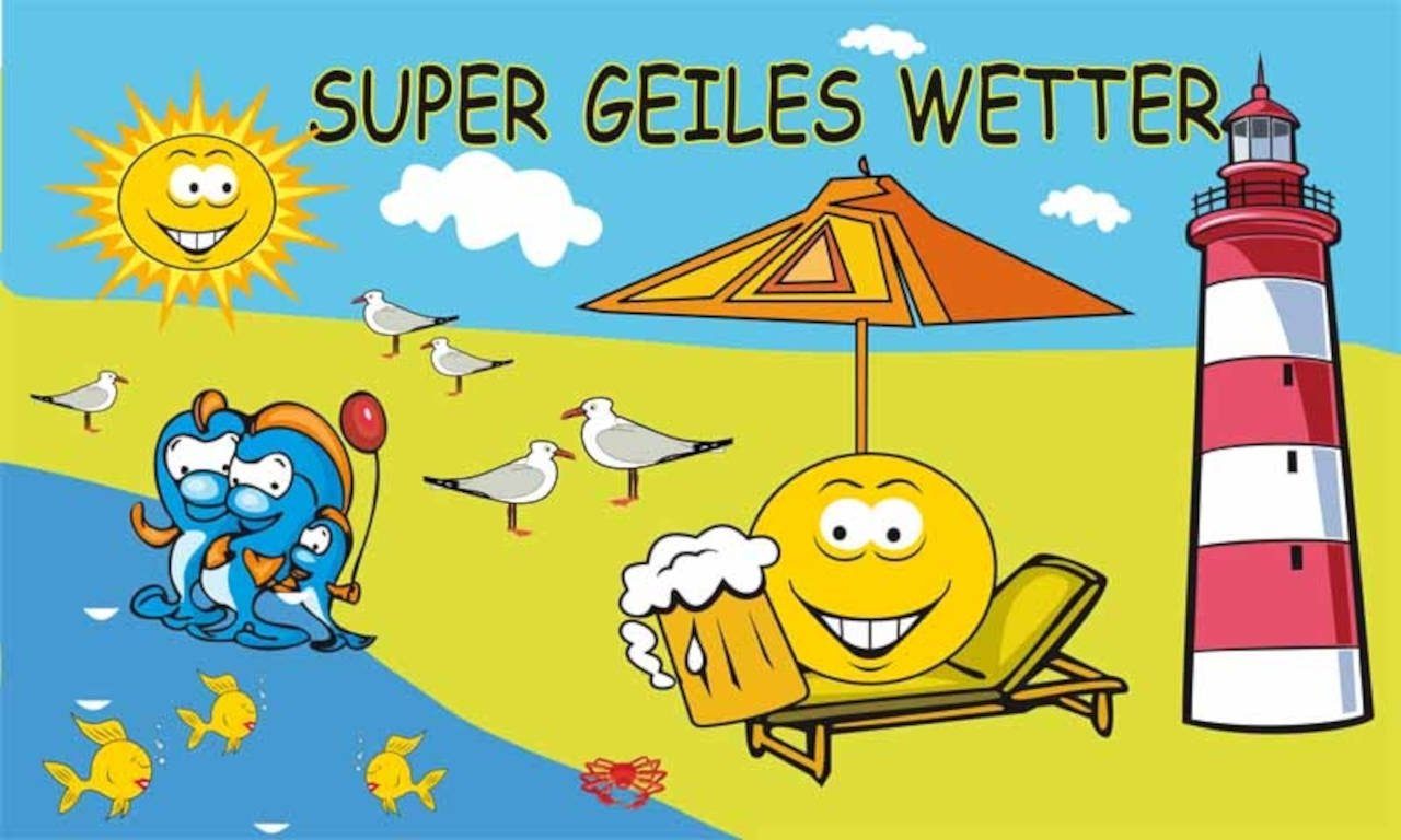 flaggenmeer Flagge Super Wetter 80 2 g/m² geiles