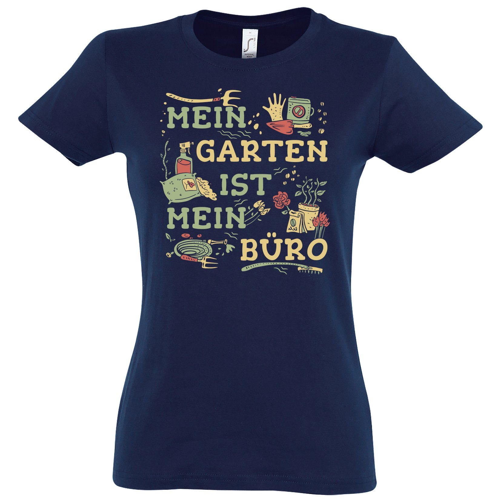 Youth Designz T-Shirt MEIN GARTEN IST MEIN BÜRO Damen Shirt im Fun-Look