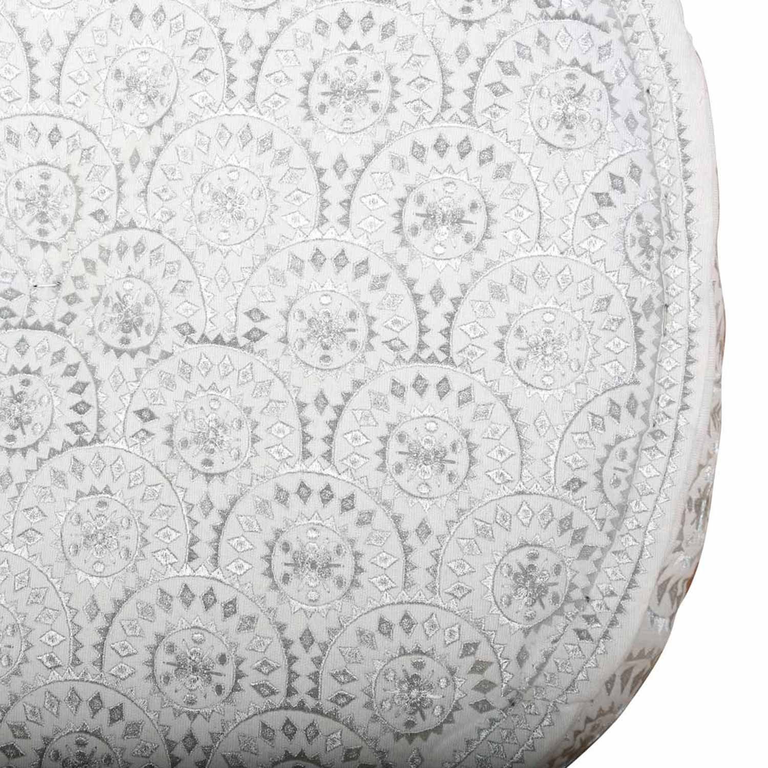 20cm Chillkissen Farben drei Pouf Casa bestickt, Naima Ø Mandala Bodenkissen Silber in 60cm Moro Höhe