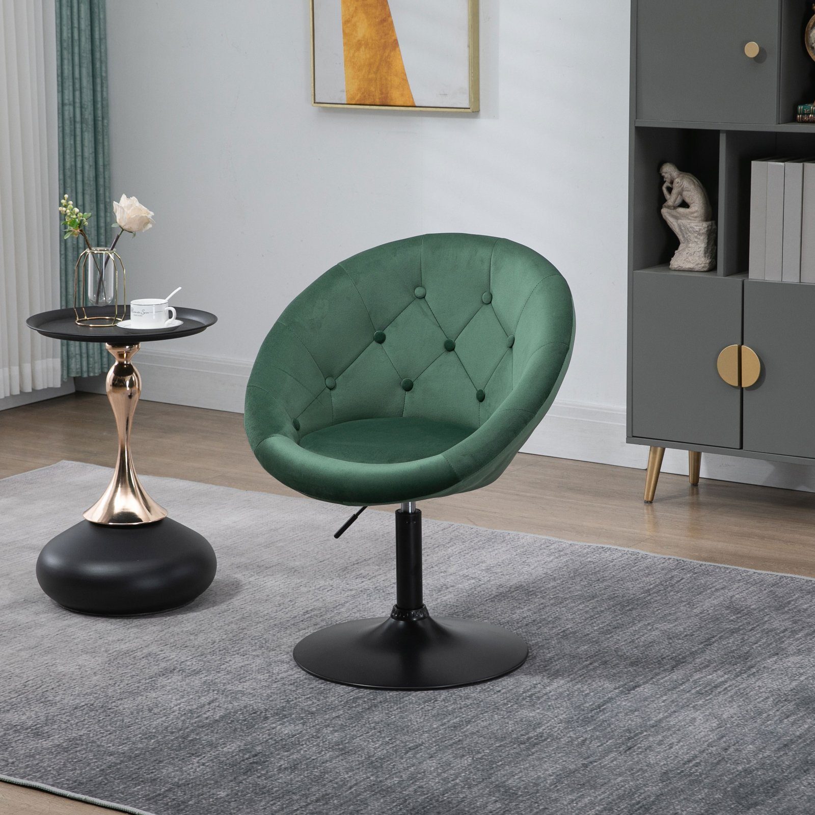 SVITA Chesterfield-Sessel HAVANNA, Retro-Design,Tellerfuß,stufenlos höhenverstellbar