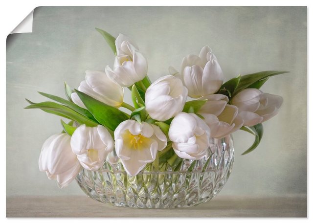 Artland Wandbild »Weiße Tulpen«, Blumen (1 Stück), in vielen Größen & Produktarten - Alubild / Outdoorbild für den Außenbereich, Leinwandbild, Poster, Wandaufkleber / Wandtattoo auch für Badezimmer geeignet-Otto