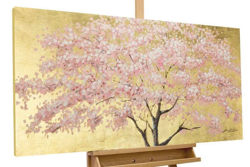KUNSTLOFT Gemälde »Short and Sweet Sakura«, handgemaltes Bild auf Leinwand