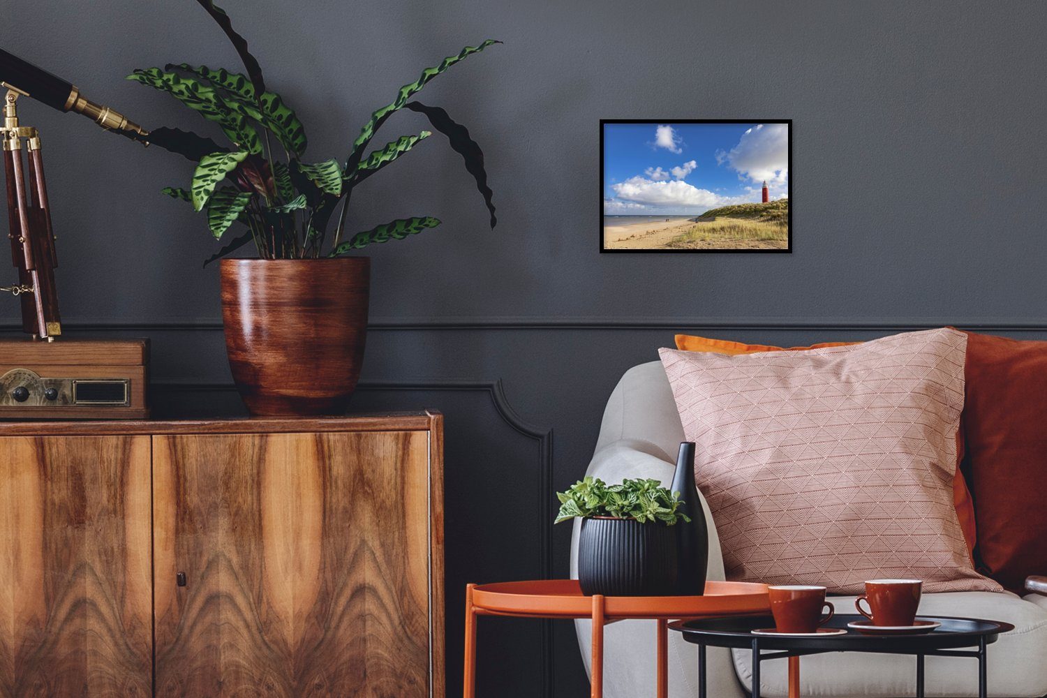Poster Strand - Natur - Leuchtturm