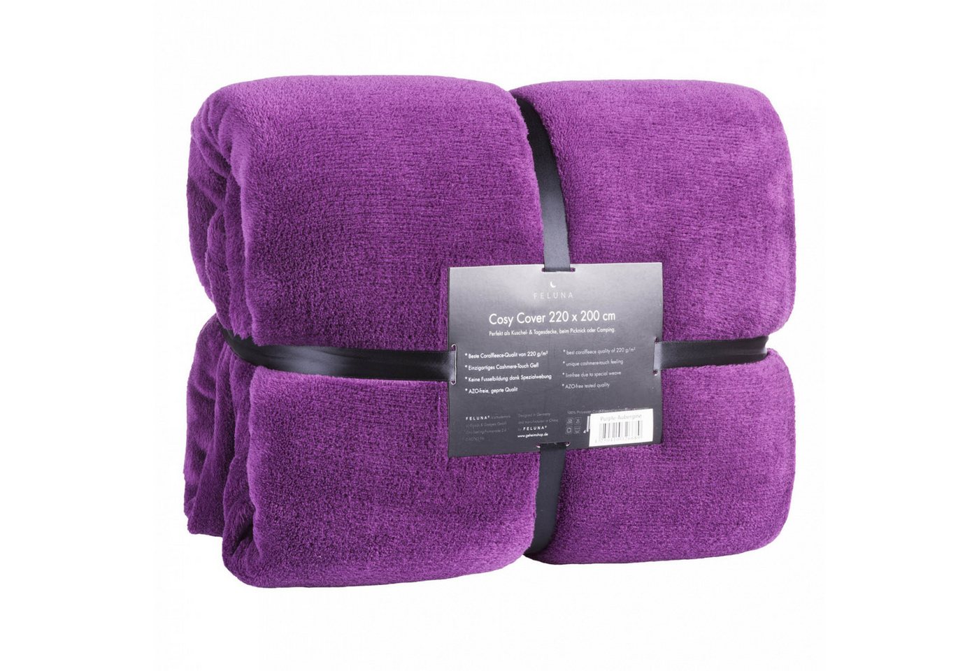Wohndecke FELUNA Coral Fleece Kuscheldecke XXL – Superweicher Cashmere-Touch, Feluna, Tagesdecke Kaschmir-Touch 220 x 200 cm