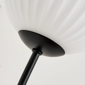 hofstein Stehlampe Stehlampe aus Metall/Riffelglas in Schwarz/Weiß, ohne Leuchtmittel, Leuchte mit Glasschirmen (12cm), dimmbar, 6xG9, ohne Leuchtmittel