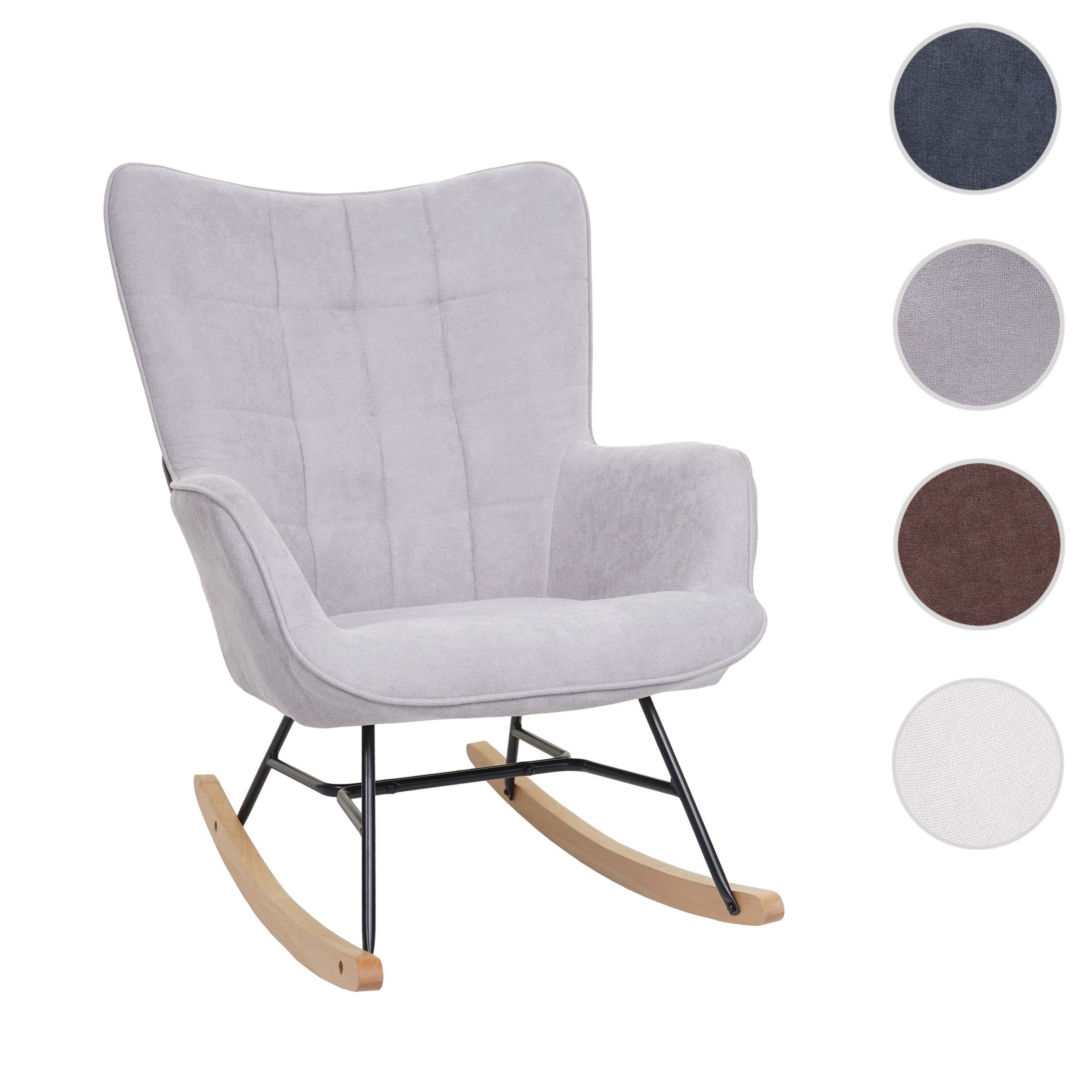 Polsterung grau Große Bequeme Sitzfläche, Schaukelfunktion, | MCW-K36, grau Schaukelstuhl MCW
