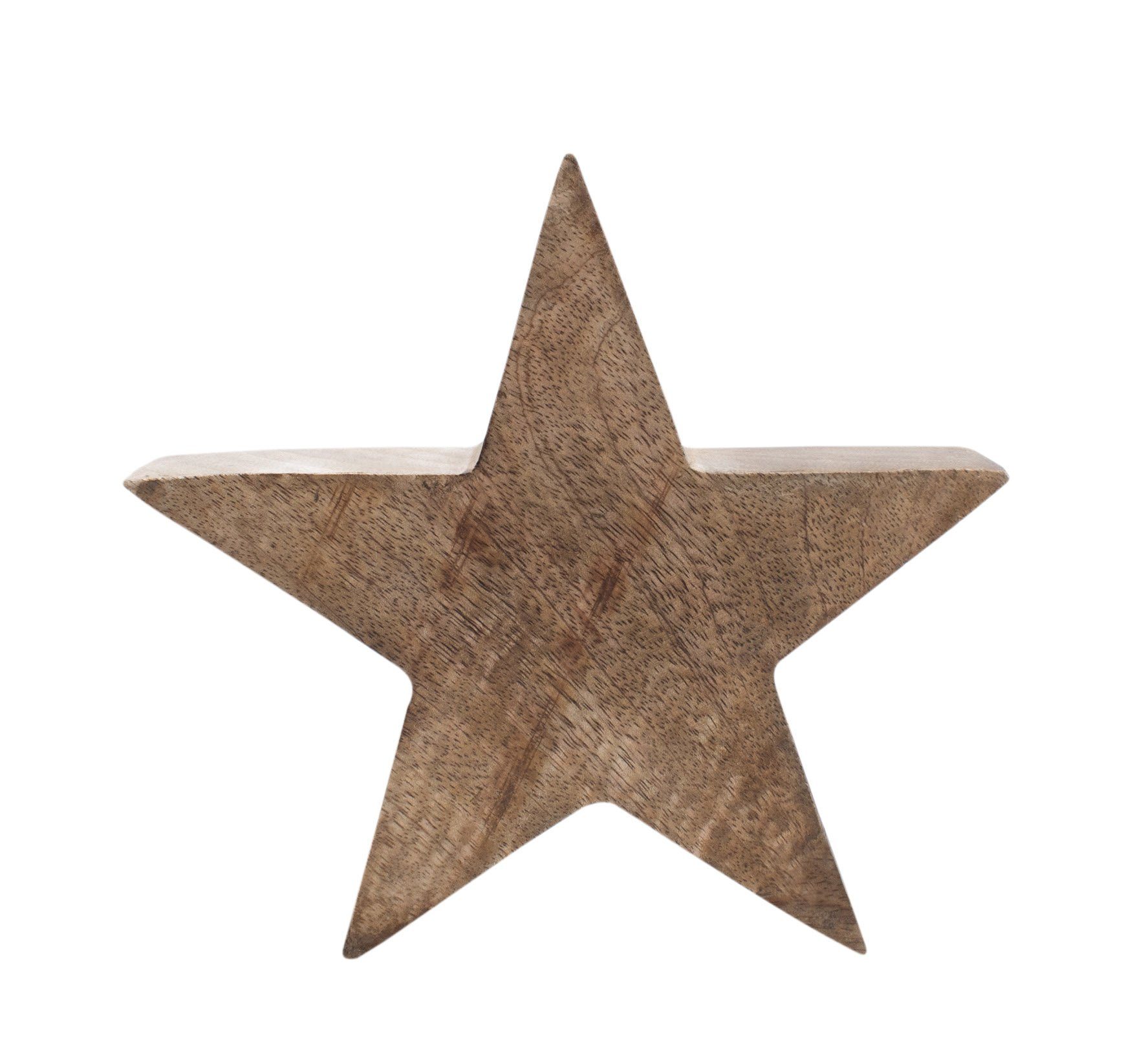 Spetebo Dekostern Mango Holz Stern 2er Set - 20 / 15 cm, Weihnachtstern Tisch Deko – Bild 3 von 5