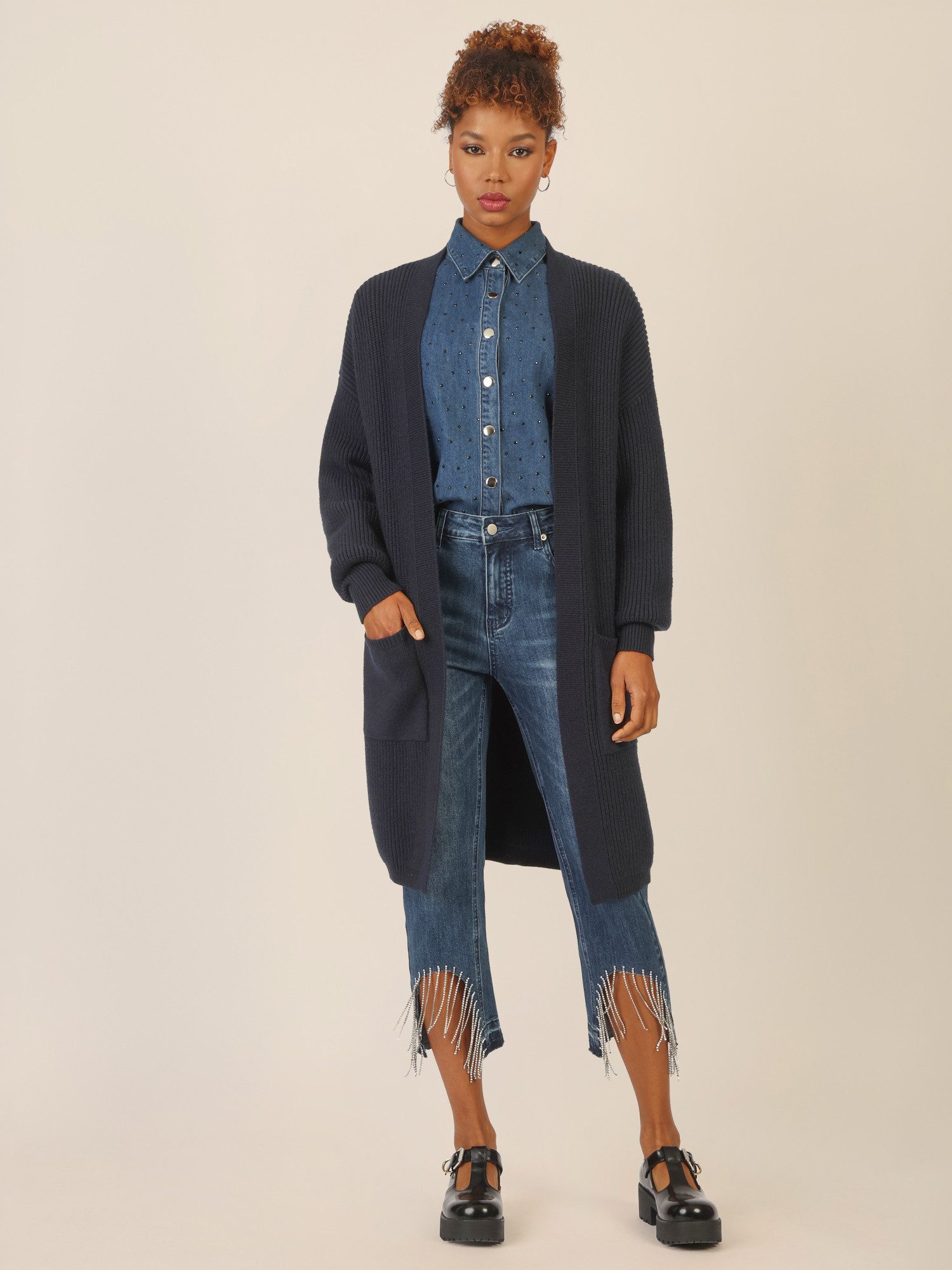 Apart Strickjacke mit aufgesetzten Taschen günstig online kaufen