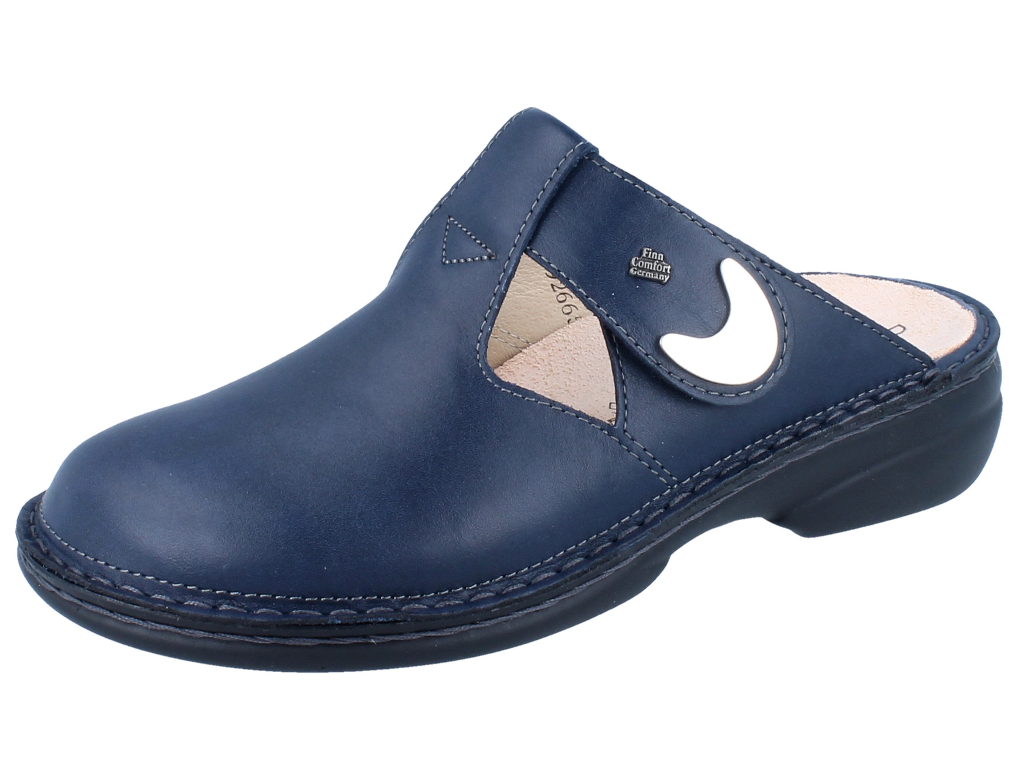 FINN COMFORT Belem Damen Clogs blau Glattleder - Größe: 37 Clog