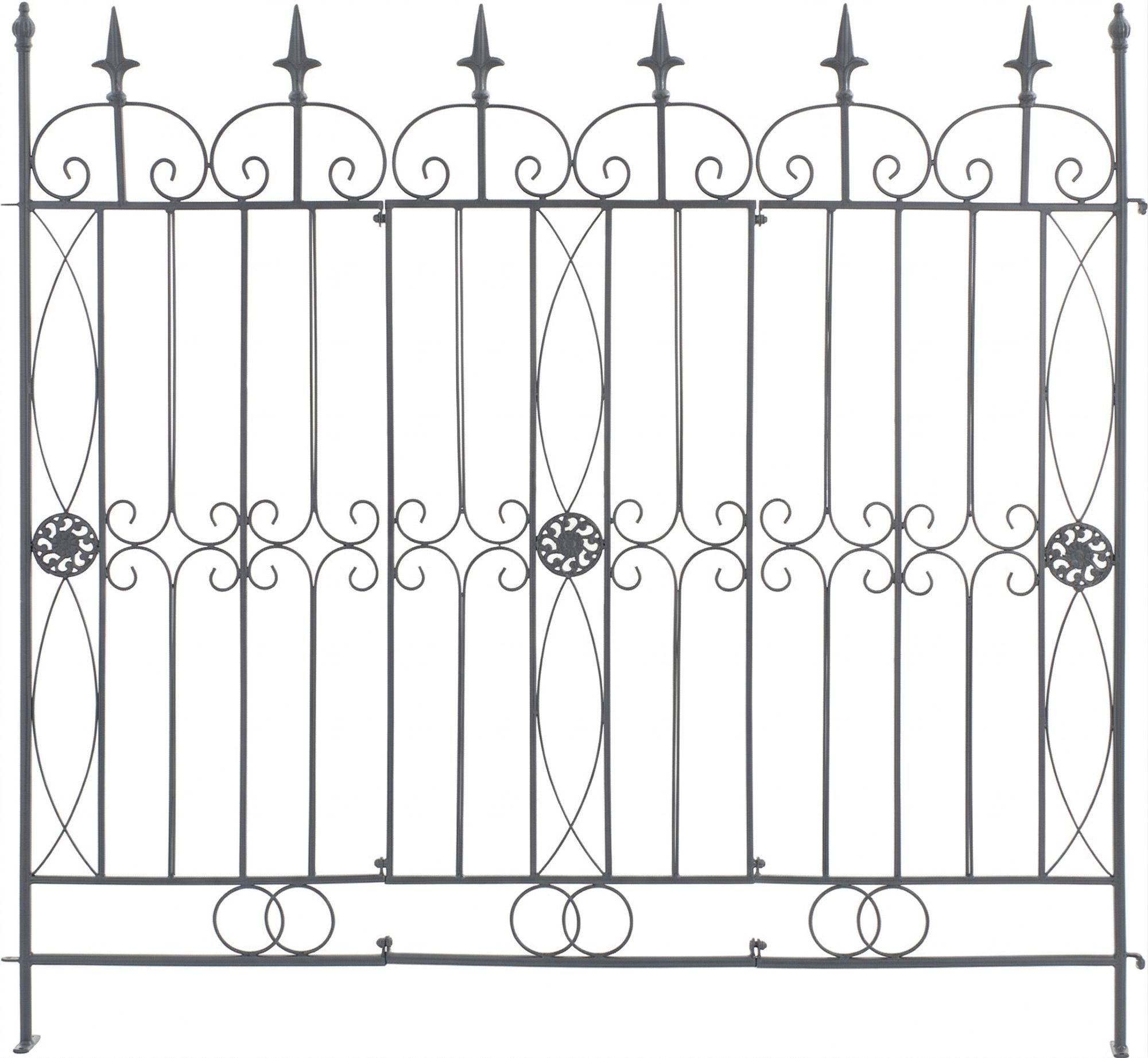 CLP Rankgitter Mangold, 1 St., 1er, flexibler Gartenzaun aus Eisen, 124 cm breit