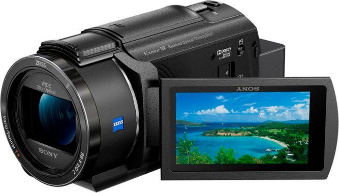 Sony FDR-AX43A Camcorder (4K Ultra HD, NFC, WLAN (Wi-Fi), 30x opt. Zoom),  7,5 cm (3 Zoll) ausklappbarer Touch LCD