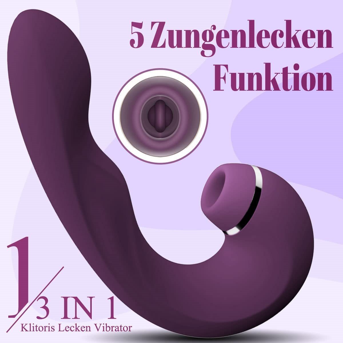 autolock Analvibrator Saugen Pulsation-Vibrationsmodi pink mit Vibratoren 5-10 für Klitoris Zungenlecken Frauen, und G-punkt,Sexspielzeug für Sie Vibrator