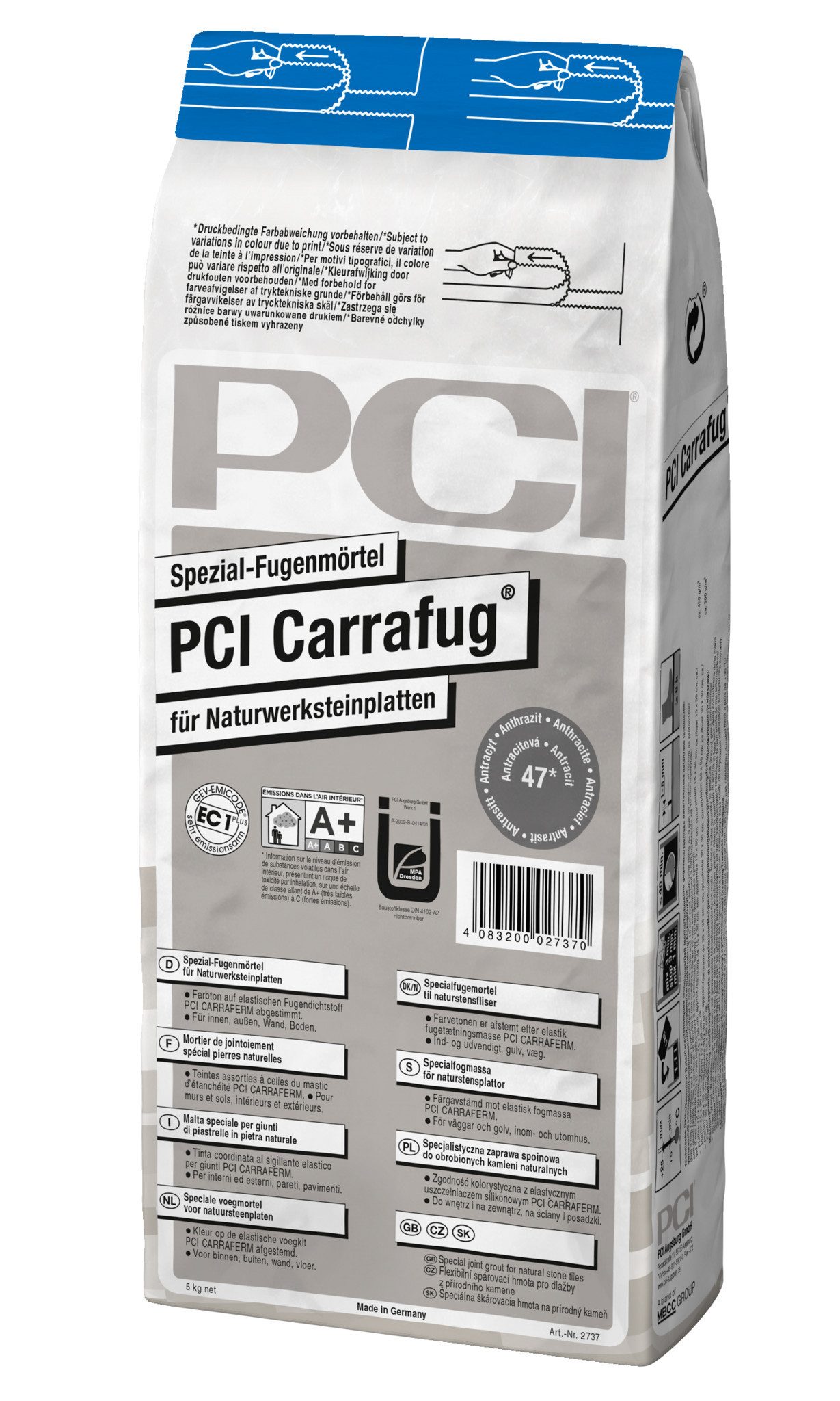 PCI Fliesenkleber PCI Carrafug® Nr. 26 perlgrau 5 kg, 5 kg