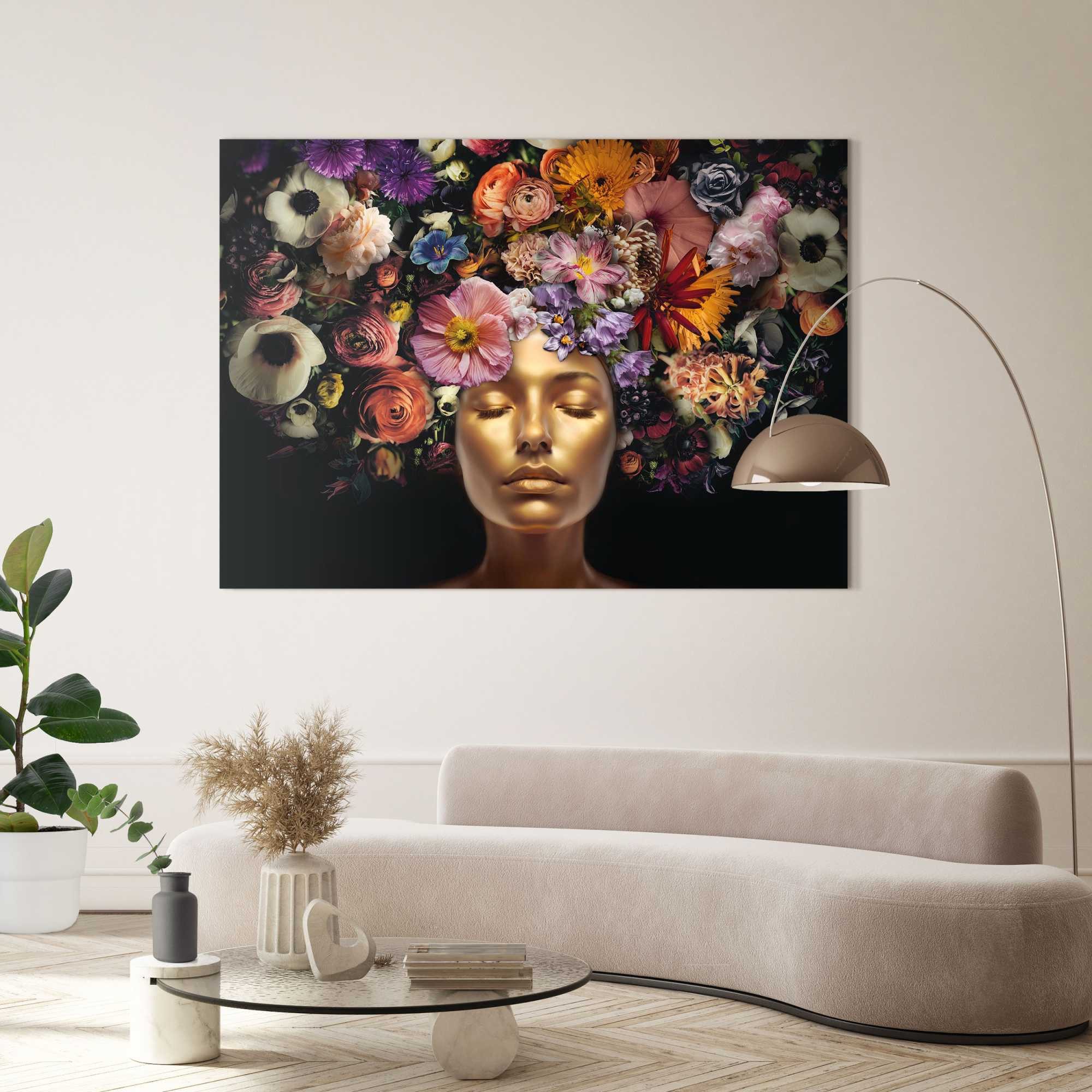 Reinders! Deco-Panel Kopf mit Blumenkopfschmuck, Wohnzimmer - Mehrfarbig - günstig online kaufen