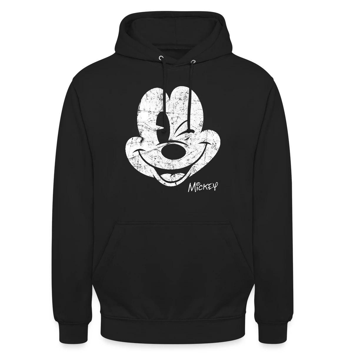 Spreadshirt Hoodie Mickey & Minnie Retro Mickey Mouse Zwinkernd Unisex Hoodie (1-tlg)