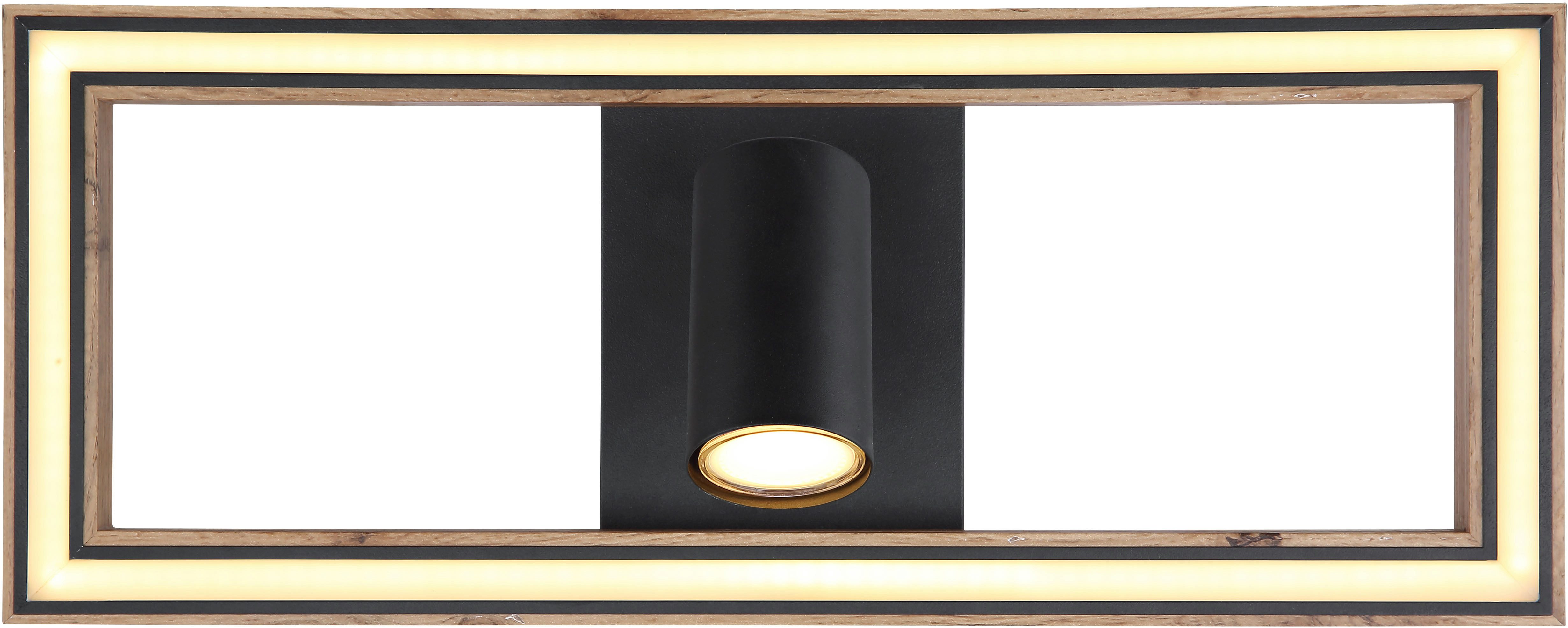 GLOBO LIGHTING LED Deckenleuchte MANDERA, LED fest integriert, Warmweiß, Deckenlampe/Wohnzimmer/Schlafzimmer/modern/Holz