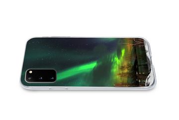 MuchoWow Handyhülle Nordlichter - Leuchtturm - Norwegen, Phone Case, Handyhülle Samsung Galaxy S20, Silikon, Schutzhülle