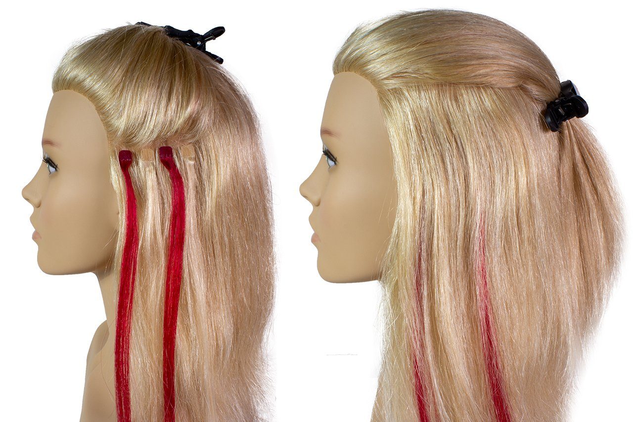 hair2heart Echthaar-Extension Premium Mini Tape Asch 50cm Extensions #9/1 Lichtblond