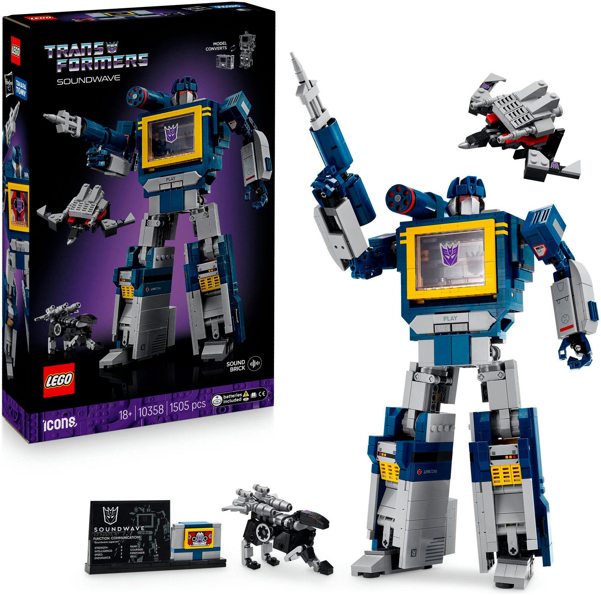 LEGO® Transformers: Soundwave (10358), LEGO Icons Konstruktionsspielsteine, günstig online kaufen