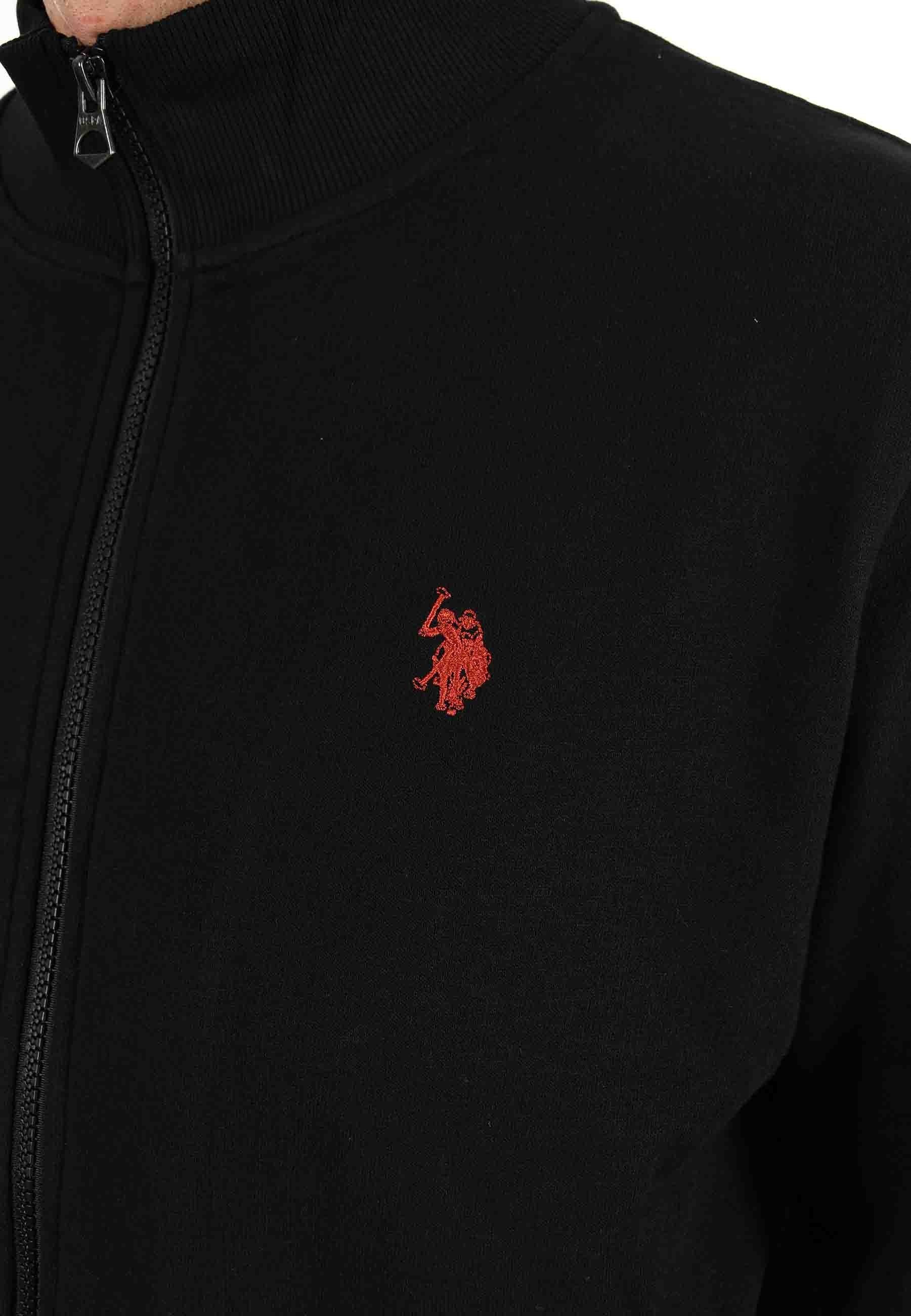 U.S. Polo Assn. Sweatjacke USTheoo – Herren Zip-Jacke mit Stehkragen und Logo-Stickerei Baumwoll-Polyester-Mix, weich, formstabil und mit Eingrifftaschen – Bild 5 von 5
