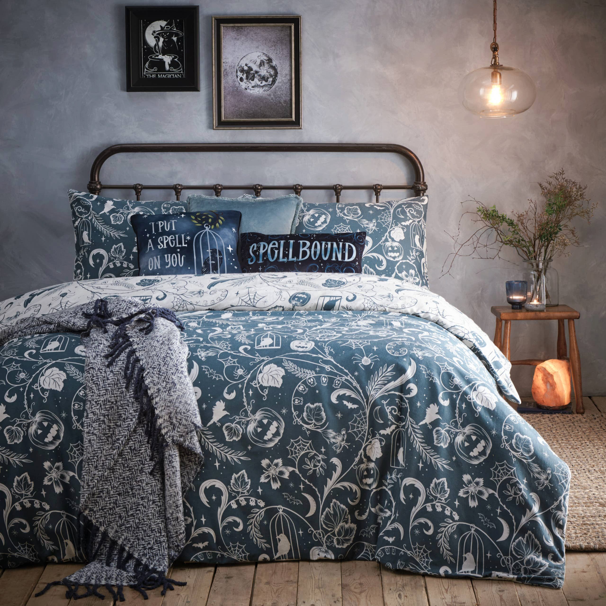 Riva Home Wendebettwäsche Mystisches "Spellbound“ Gothic Bettwäsche 135x200 cm 100 % Baumwolle