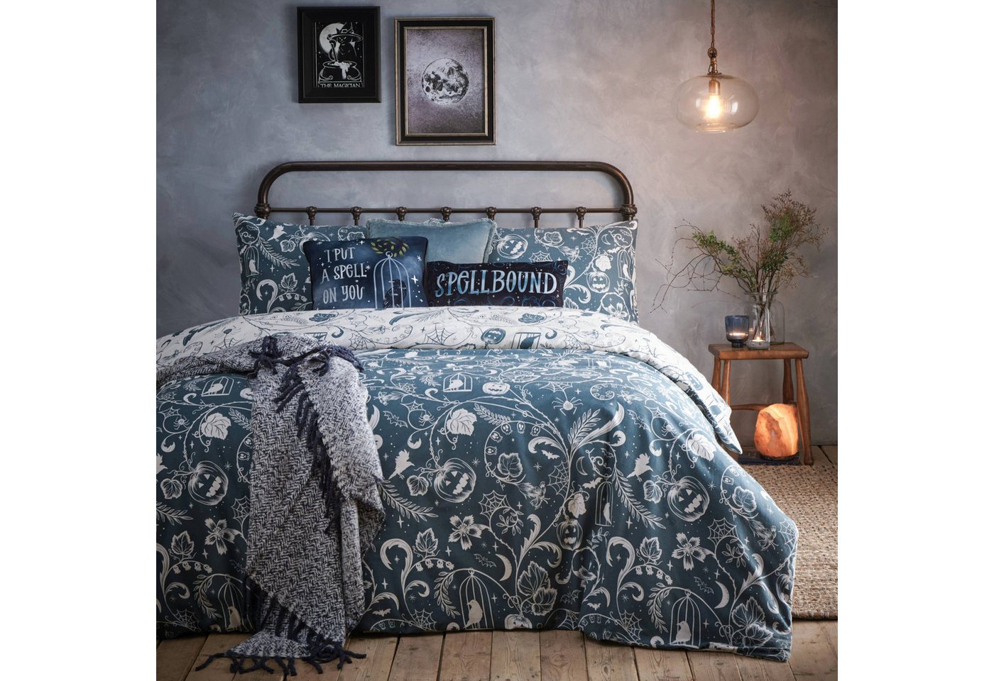 Riva Home Wendebettwäsche Mystisches "Spellbound“ Gothic Bettwäsche 135x200 cm 100 % Baumwolle