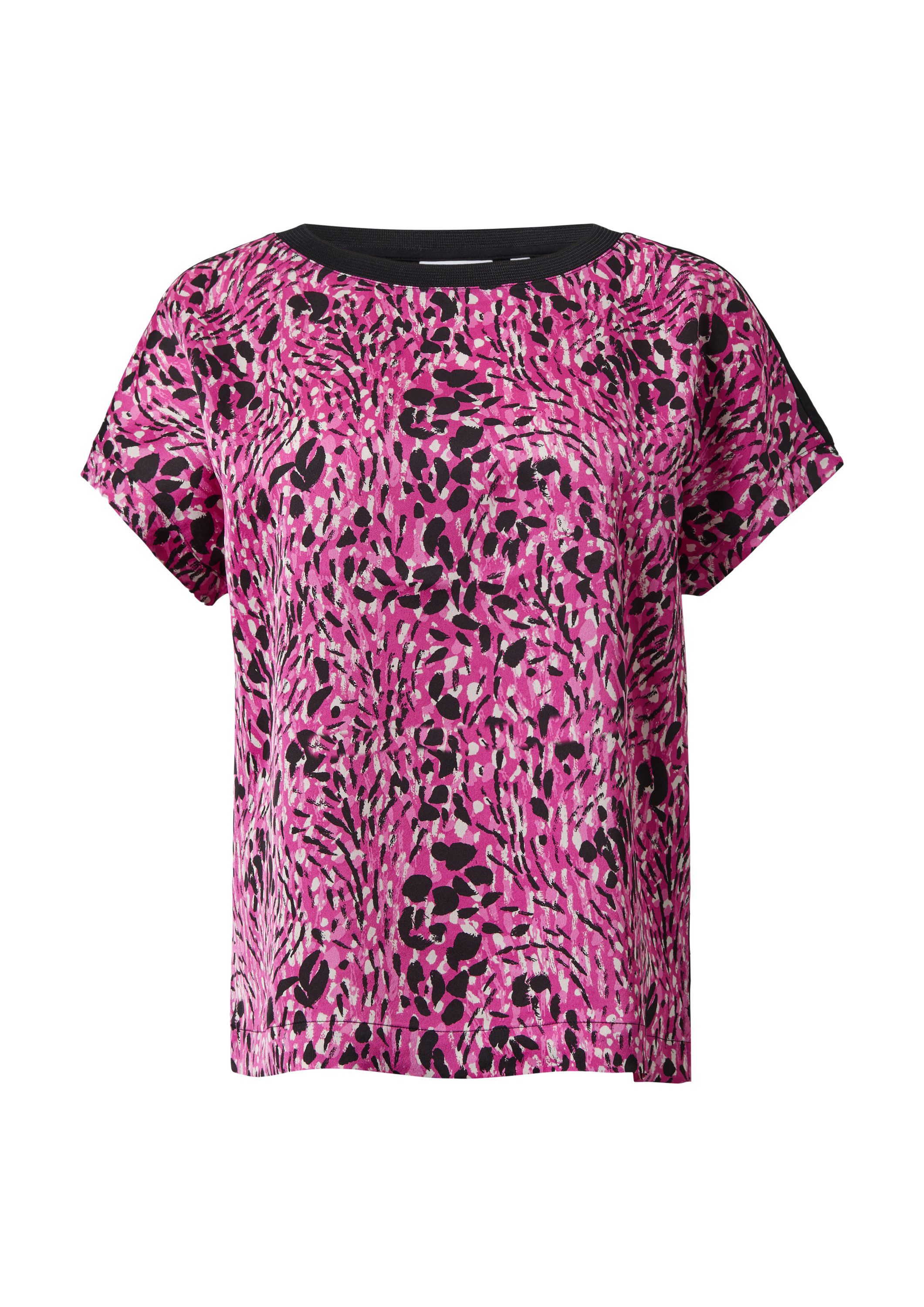 comma Kurzarmshirt T-Shirt Blusenshirt mit Frontprint günstig online kaufen