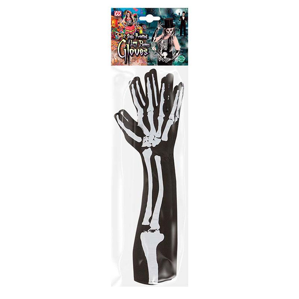Widmann S.r.l. Kostüm Handschuhe Skelett 50 cm