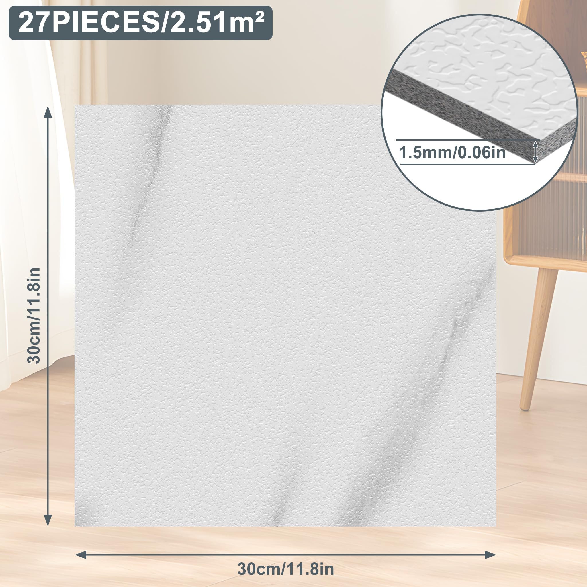 FIVMEN Vinylboden PVC Bodenbelag Selbstklebend Vinylboden Bodenfliesen 30cm günstig online kaufen