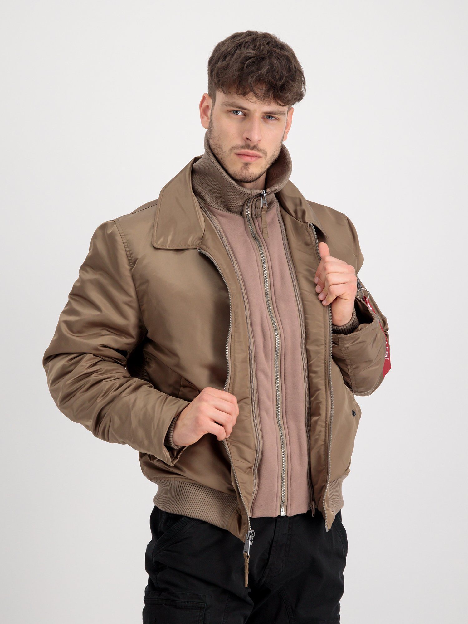 Alpha Industries Bomberjacke Alpha Jet Blast Bomber & CWU - Jackets Industries Flight taupe Men