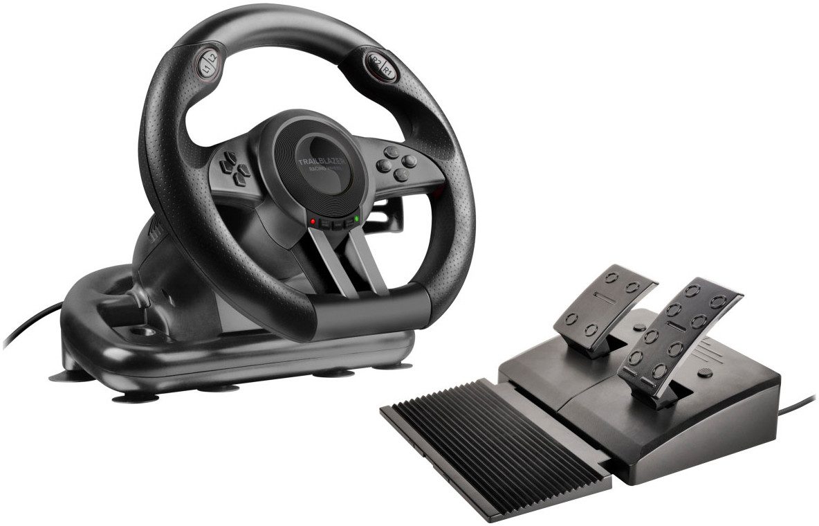 Speedlink TRAILBLAZER Dark Edition Racing Wheel Gaming-Lenkrad (für PC/PS4/PS3/Xbox Series X/S/One/Switch 2/Switch/OLED)