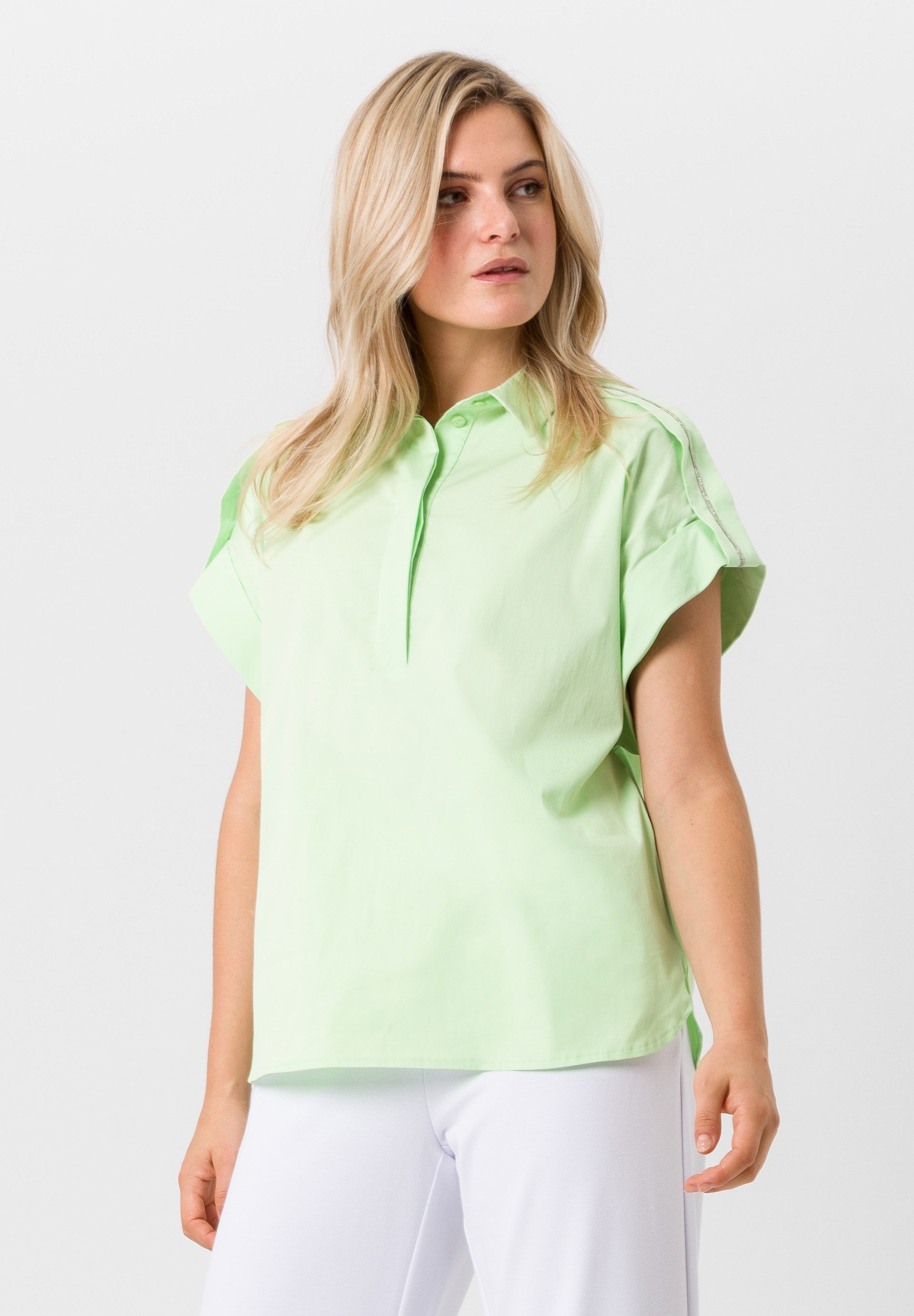 TUZZI Kurzarmbluse mit Schulterriegeln günstig online kaufen