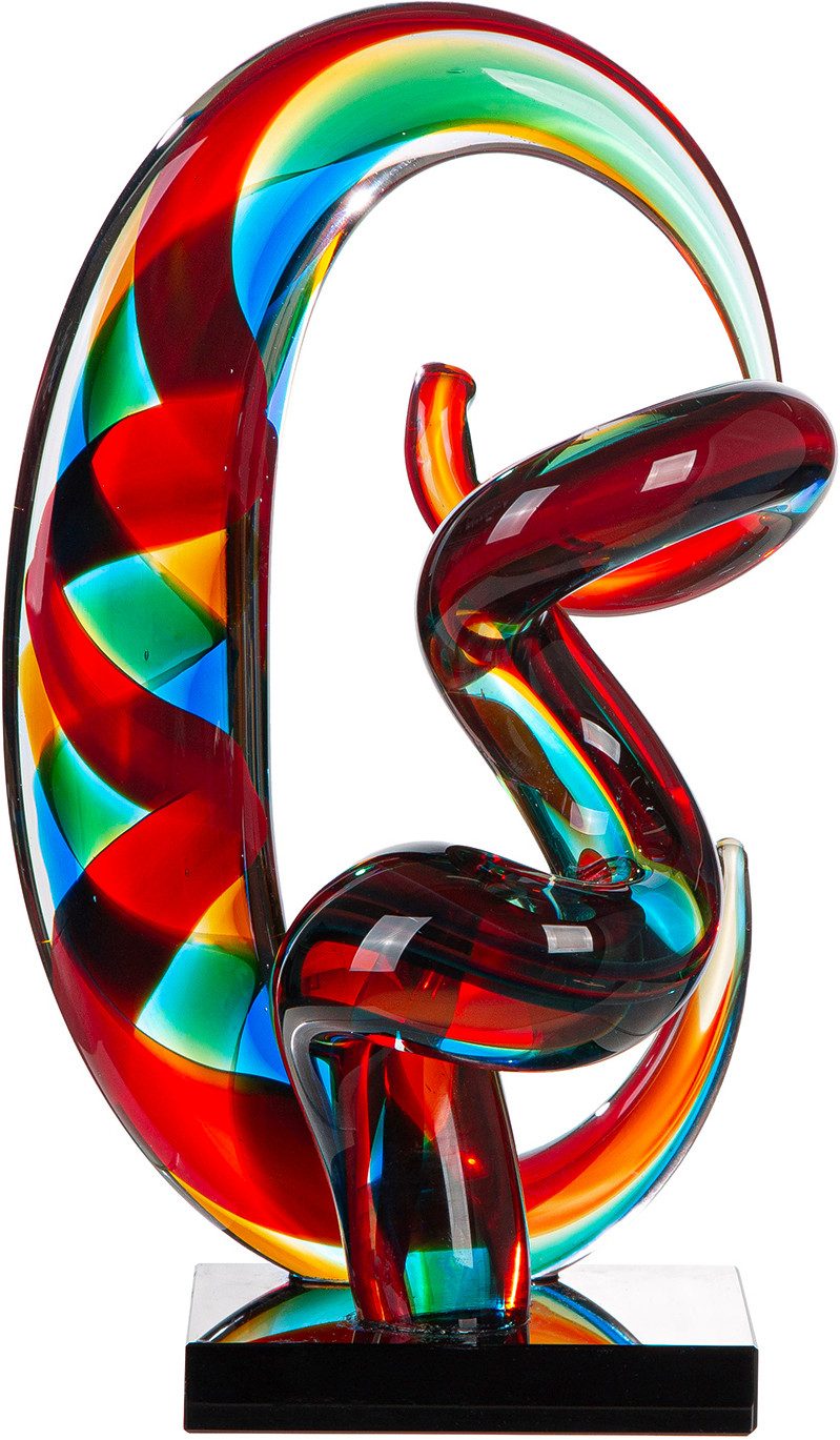 GILDE Skulptur Skulptur Palmeira mehrfarbig (1 St), Glasobjekt dekorative Skulptur exotische Deko Eyecatcher