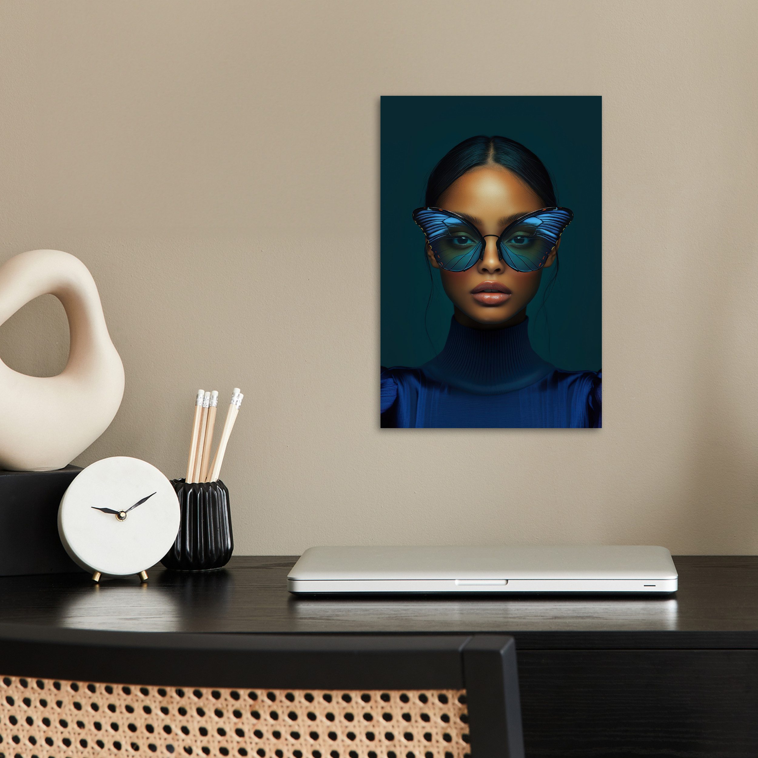 MuchoWow Poster Frau - Schmetterling - günstig online kaufen