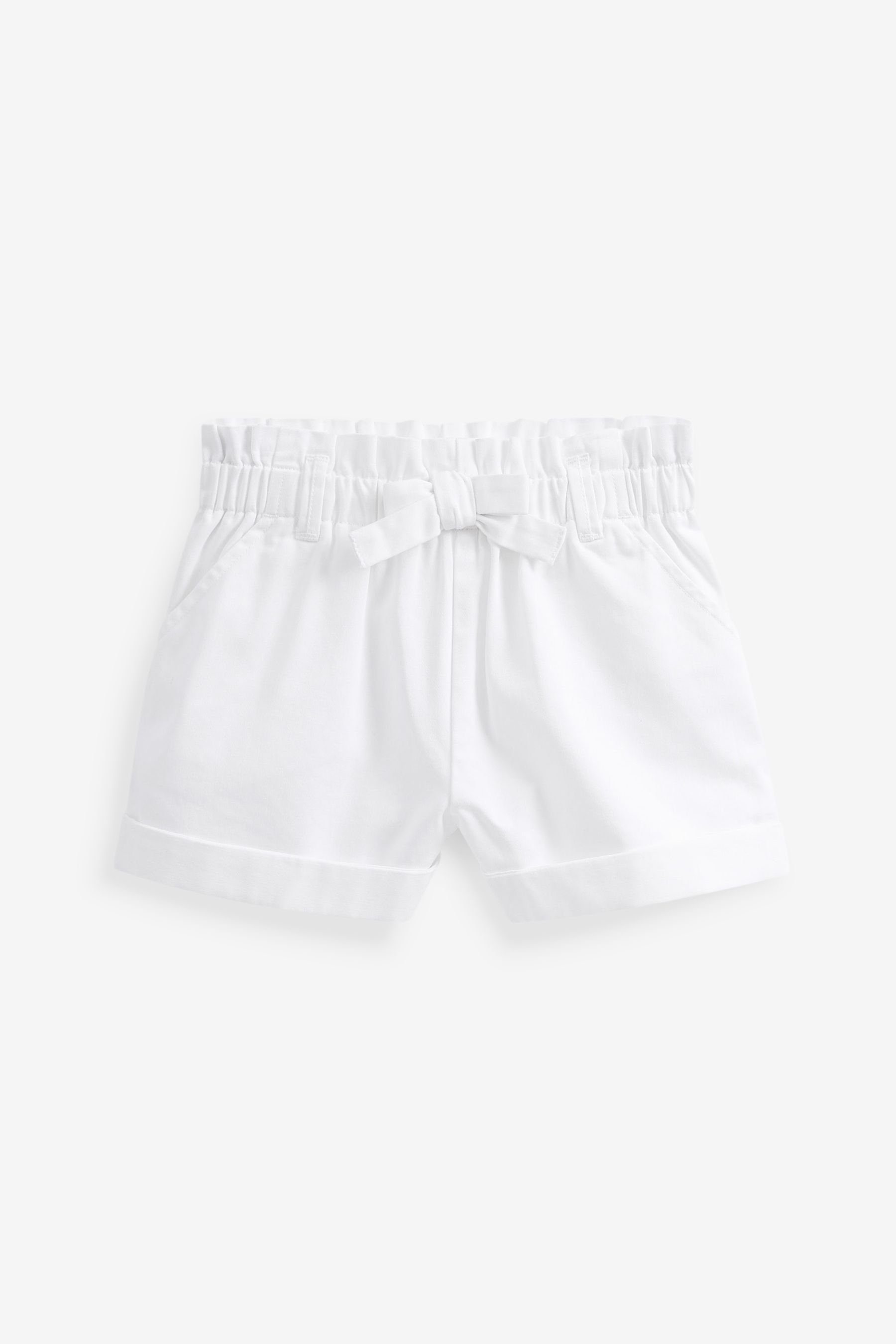 Next Chinoshorts Chino-Shorts mit Bindegürtel (1-tlg) White