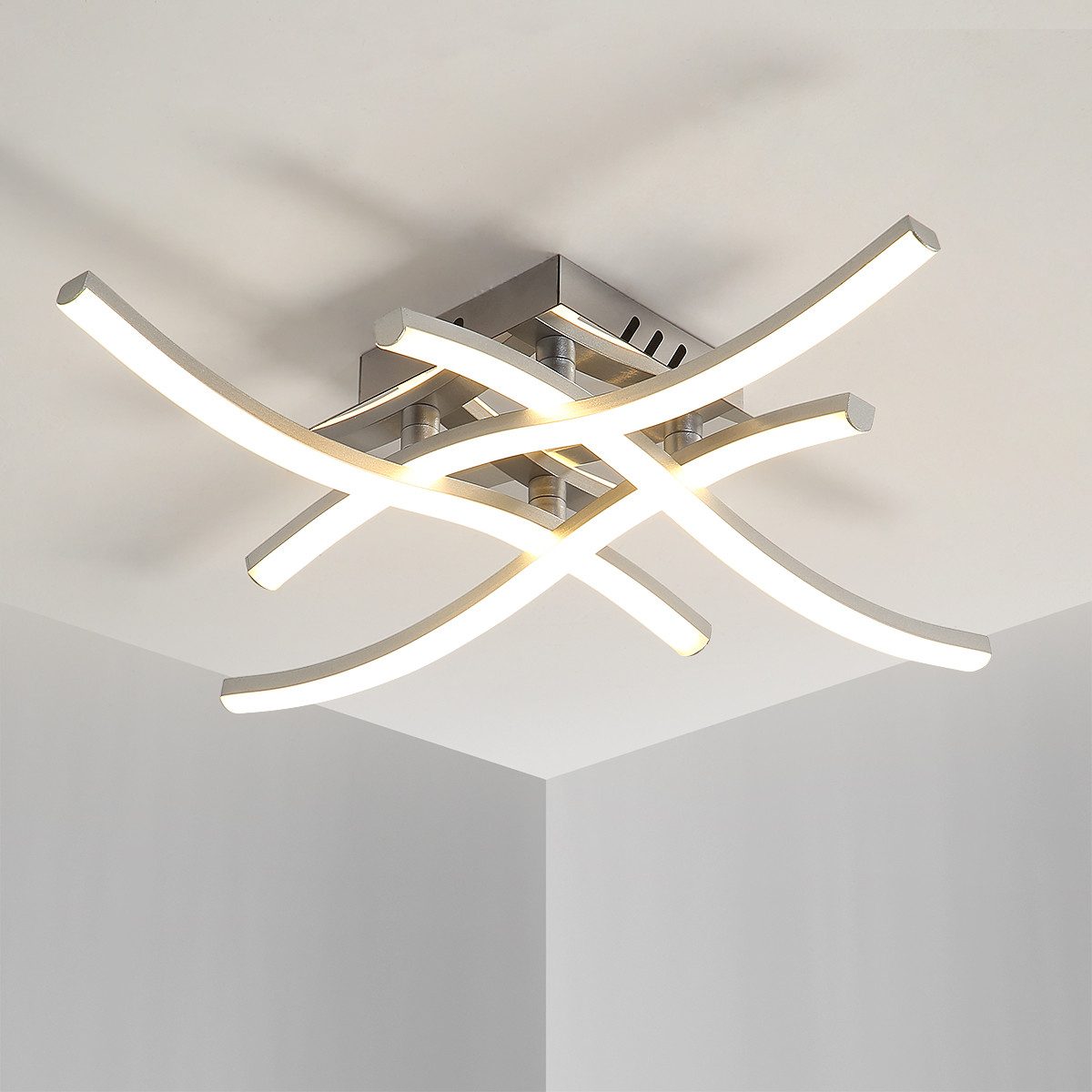 Goeco LED Deckenleuchte LED gewellter Kronleuchter, günstig online kaufen