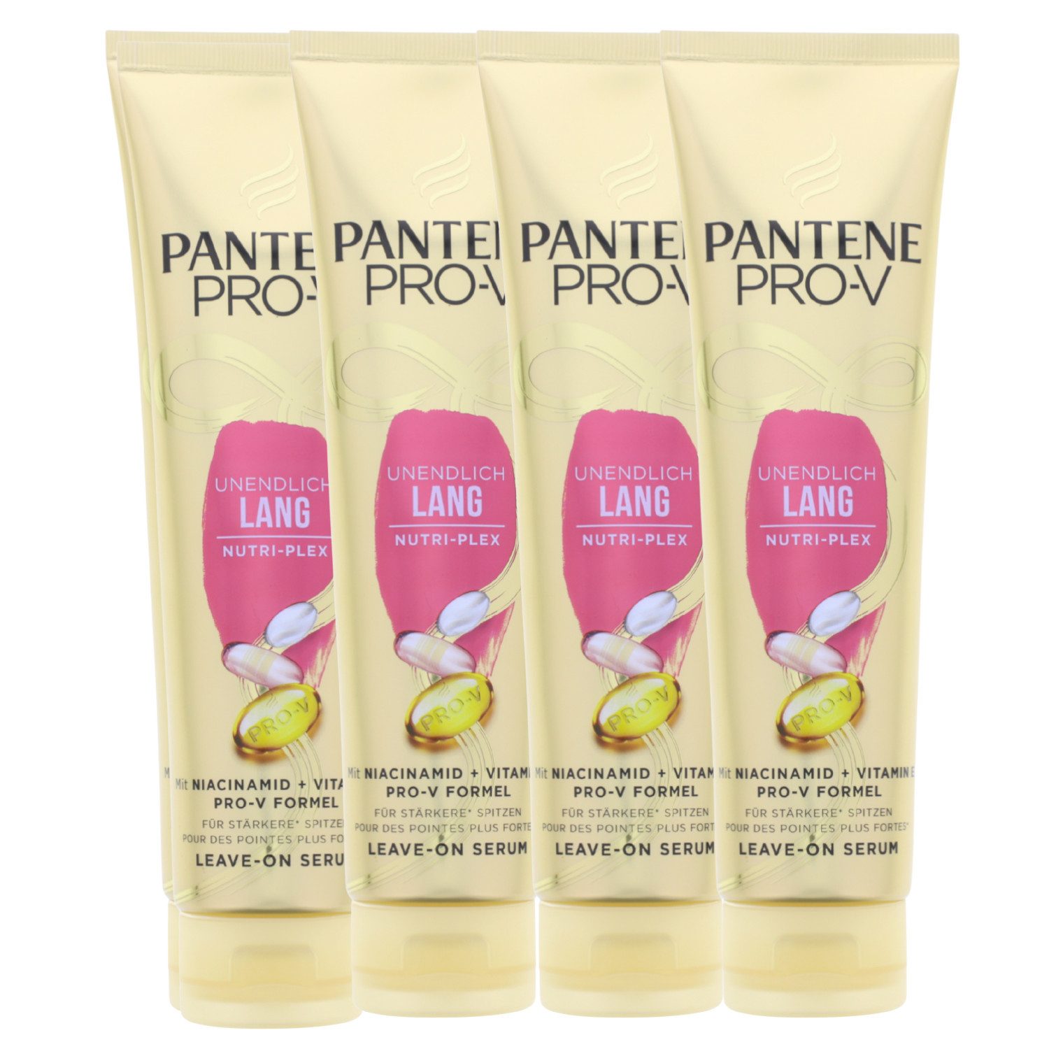 Pantene Haarspülung 4 x PANTENE PRO-V Unendlich Lang Nutri Plex Leave On Serum je 160 ml F