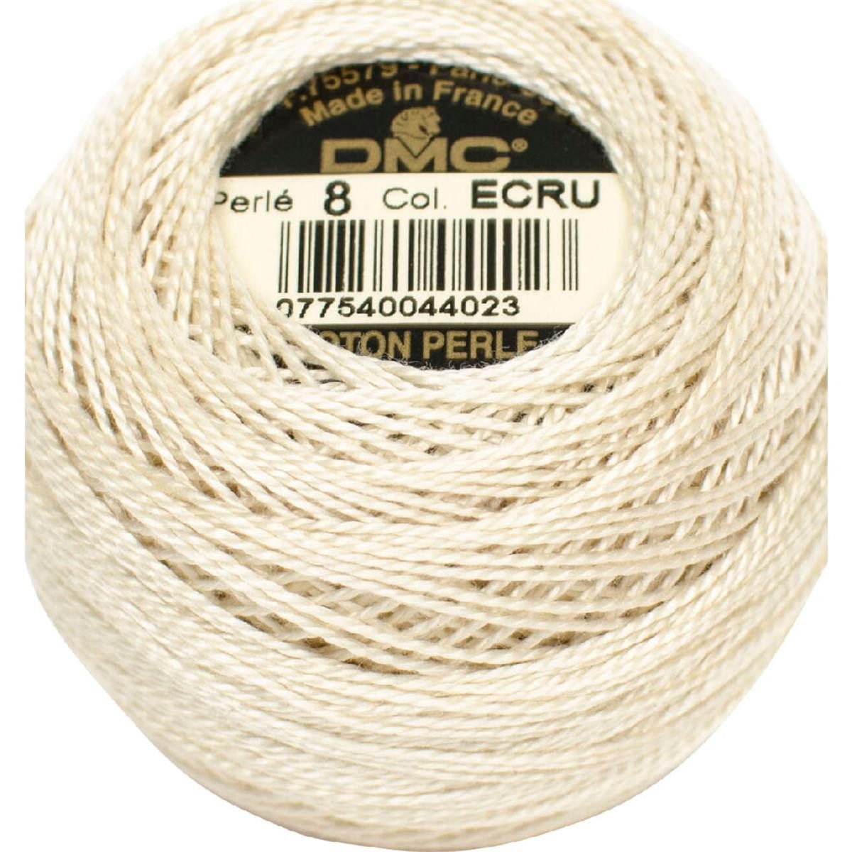 DMC DMC Perlgarn Knäuel Stärke 8, 10 g, 116A/8-ECRU Stickgarn, (embroidery kit by Marussia, 1-St., Hochwertiges Garn zum Stricken und Häkeln), Hochwertiges Garn zum Stricken und Häkeln