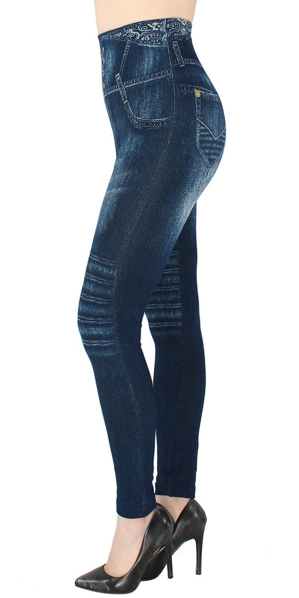 dy_mode Jeggings Damen Jeggings High Waist Leggings in Jeans Optik BequemJe günstig online kaufen
