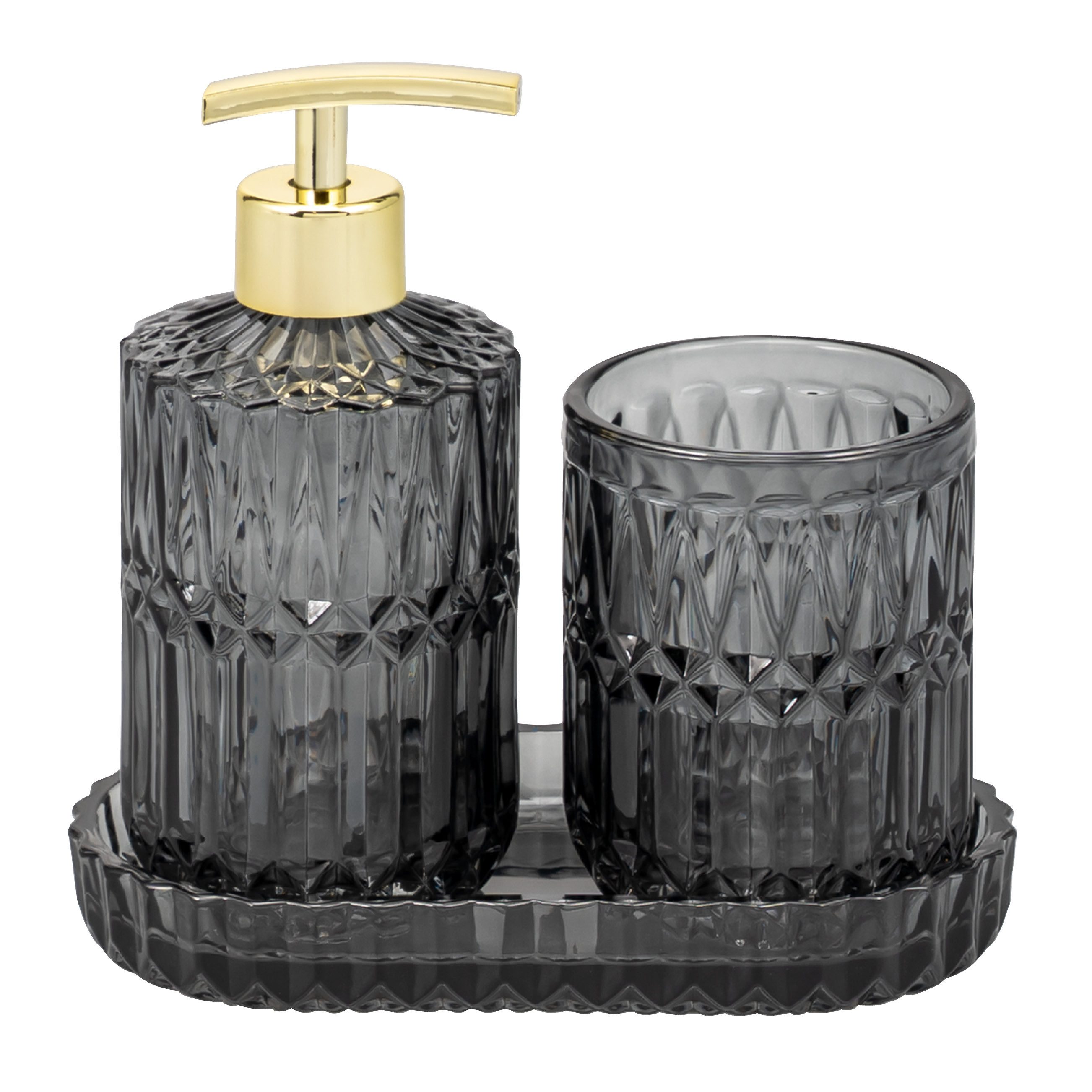 eluno Badaccessoire-Set BURANO 3tlg. Glas, 3 tlg.