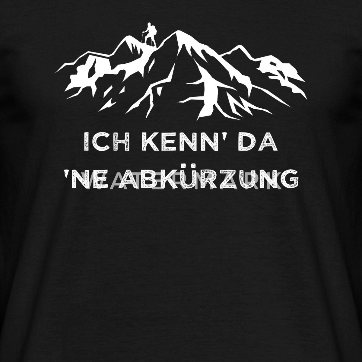 Spreadshirt T-Shirt Ich Kenn Da Ne Abkürzung Lustiger Wandern Spruch Männer T-Shirt (1-tlg)